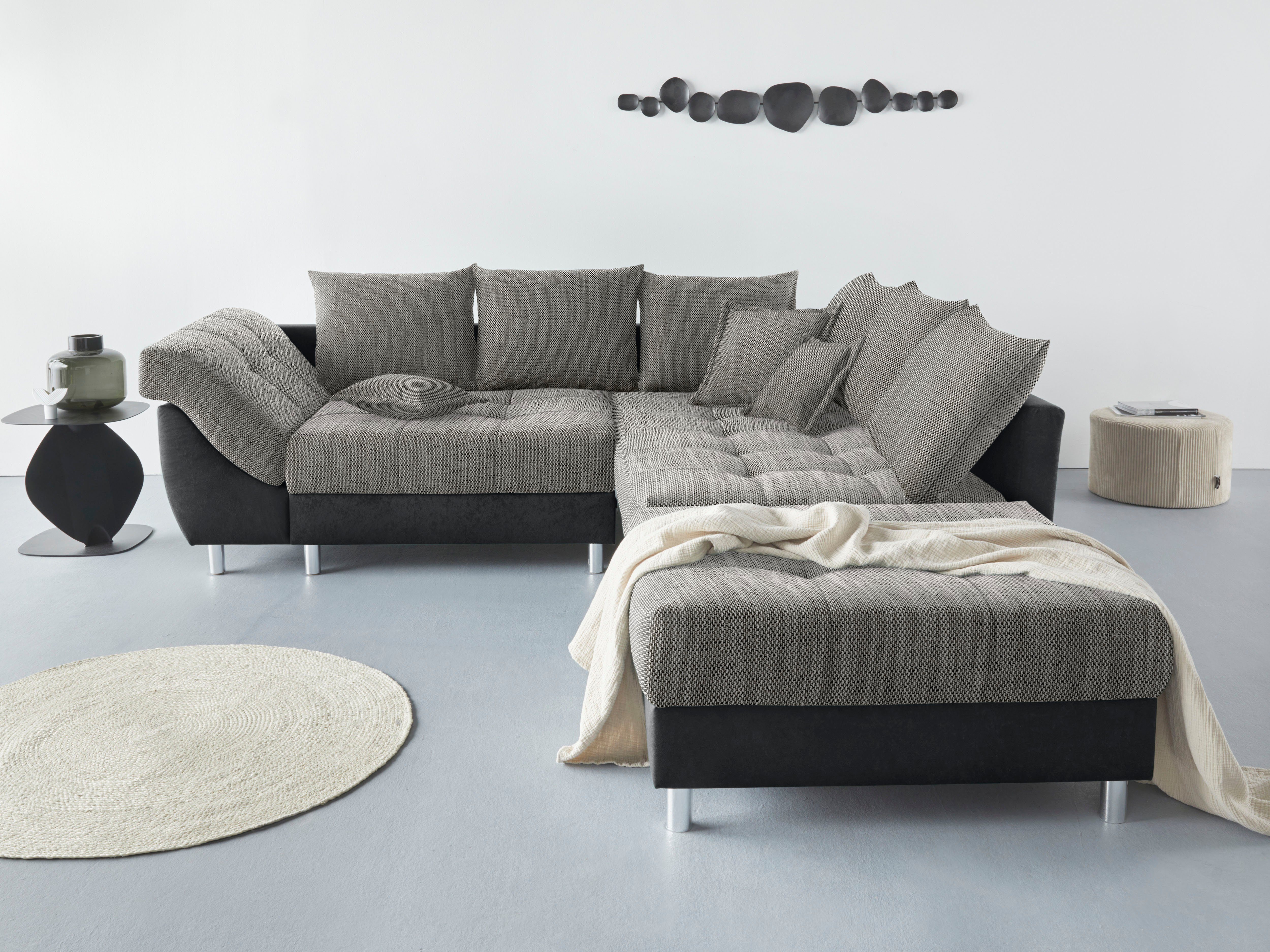 Ecksofa COLLECTION Joseli, und montierbar oder rechts Hocker, Polstergarnitur (Spar-Set), Recamiere AB links