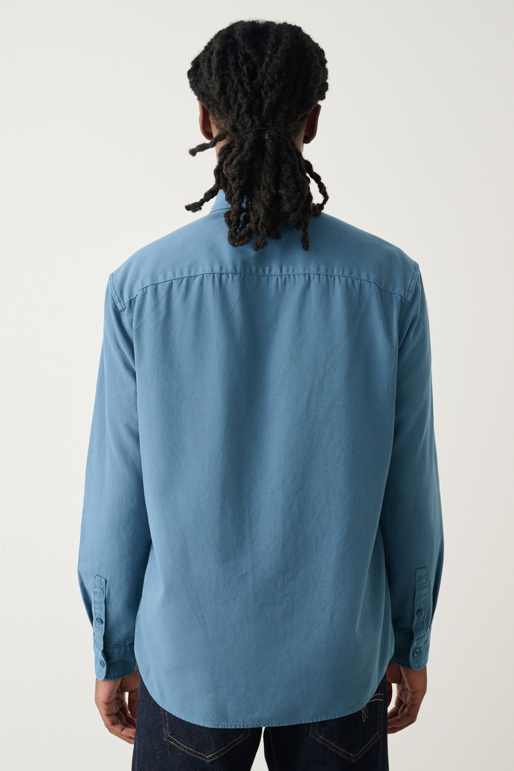 Next Langarmhemd Langärmeliges, stückgefärbtes Oxfordhemd (1-tlg) günstig online kaufen