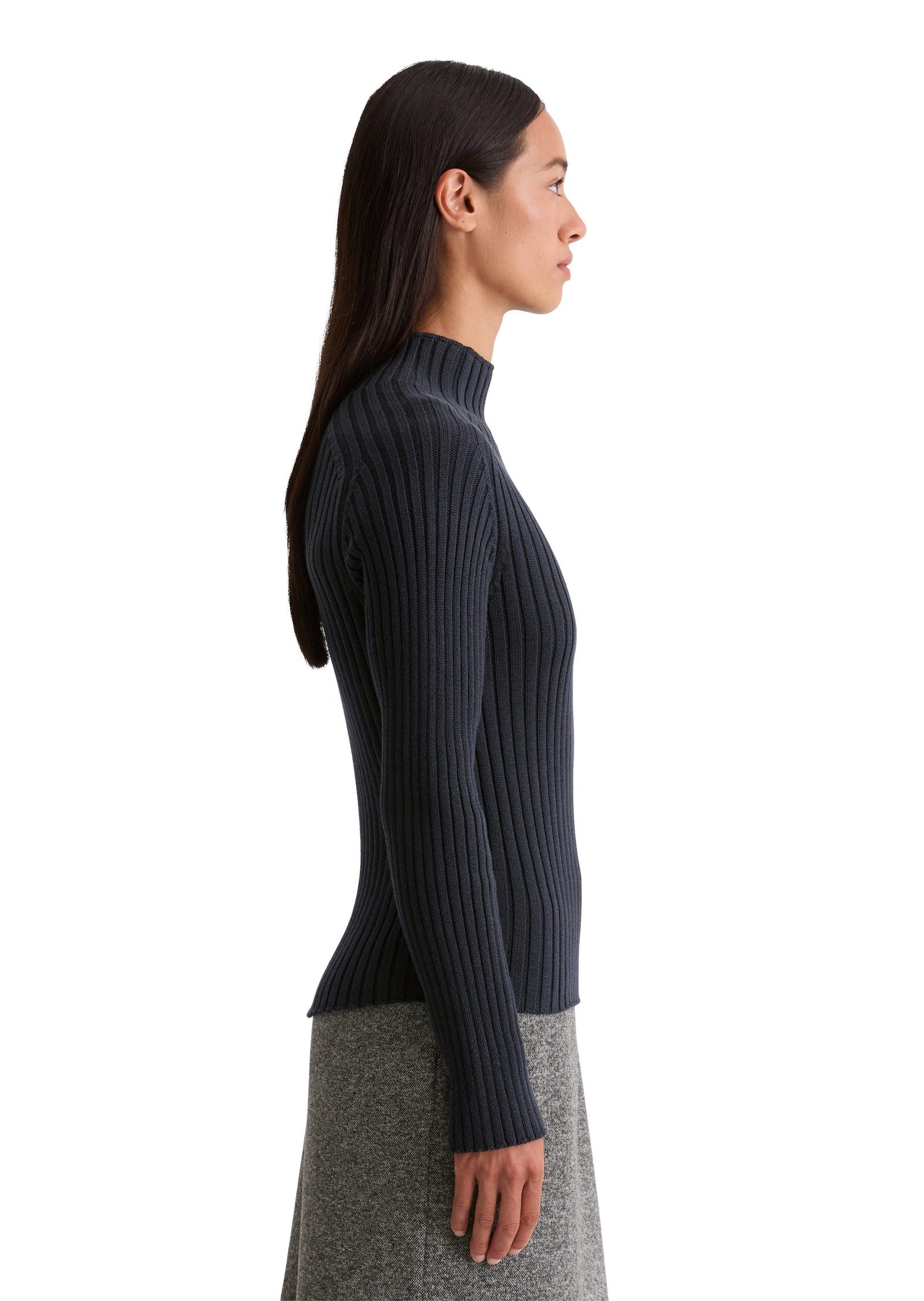 Marc O'Polo Stehkragenpullover aus Heavy Weight Cotton günstig online kaufen