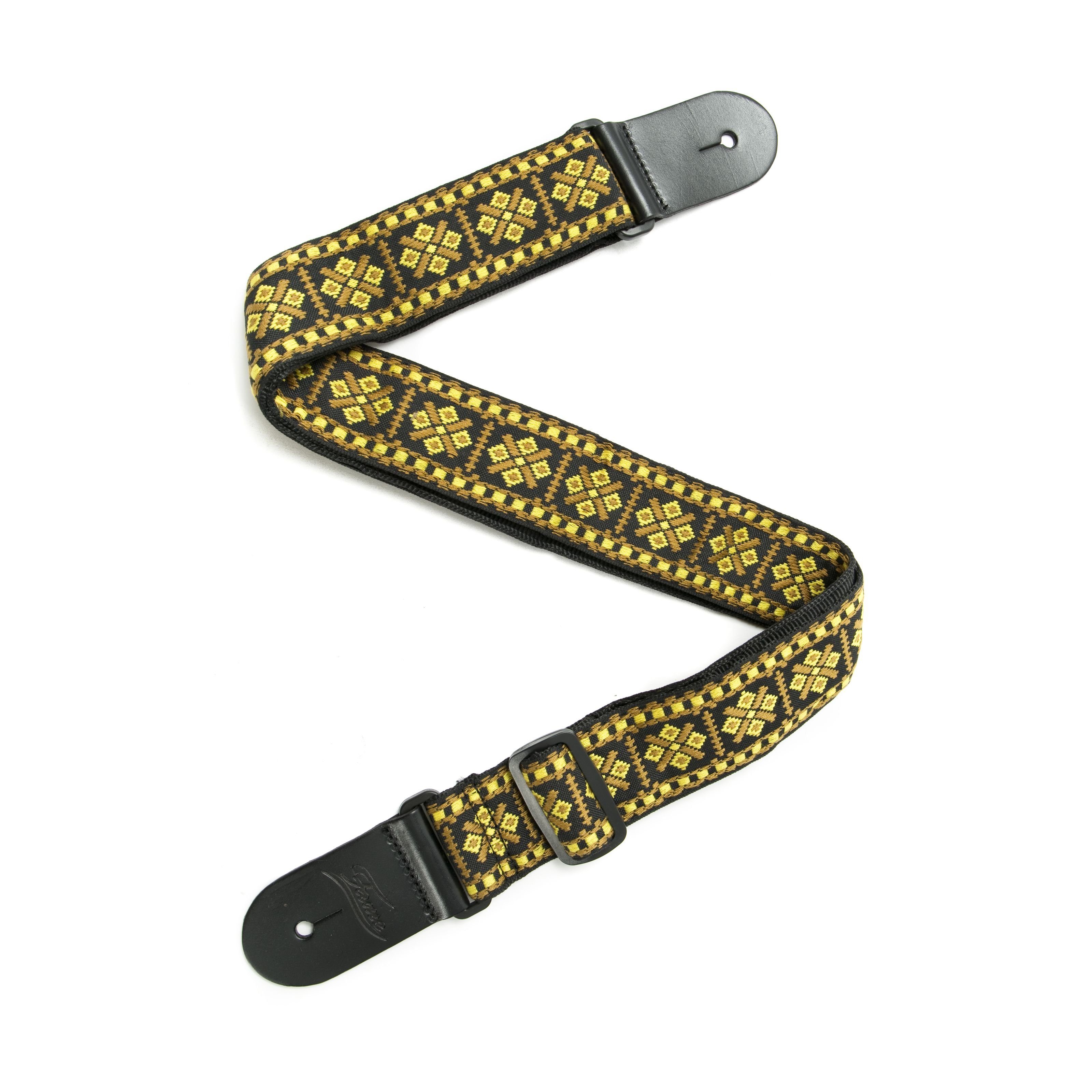 FAME Gitarrengurt, Weave Series, Baroque Pattern, Yellow