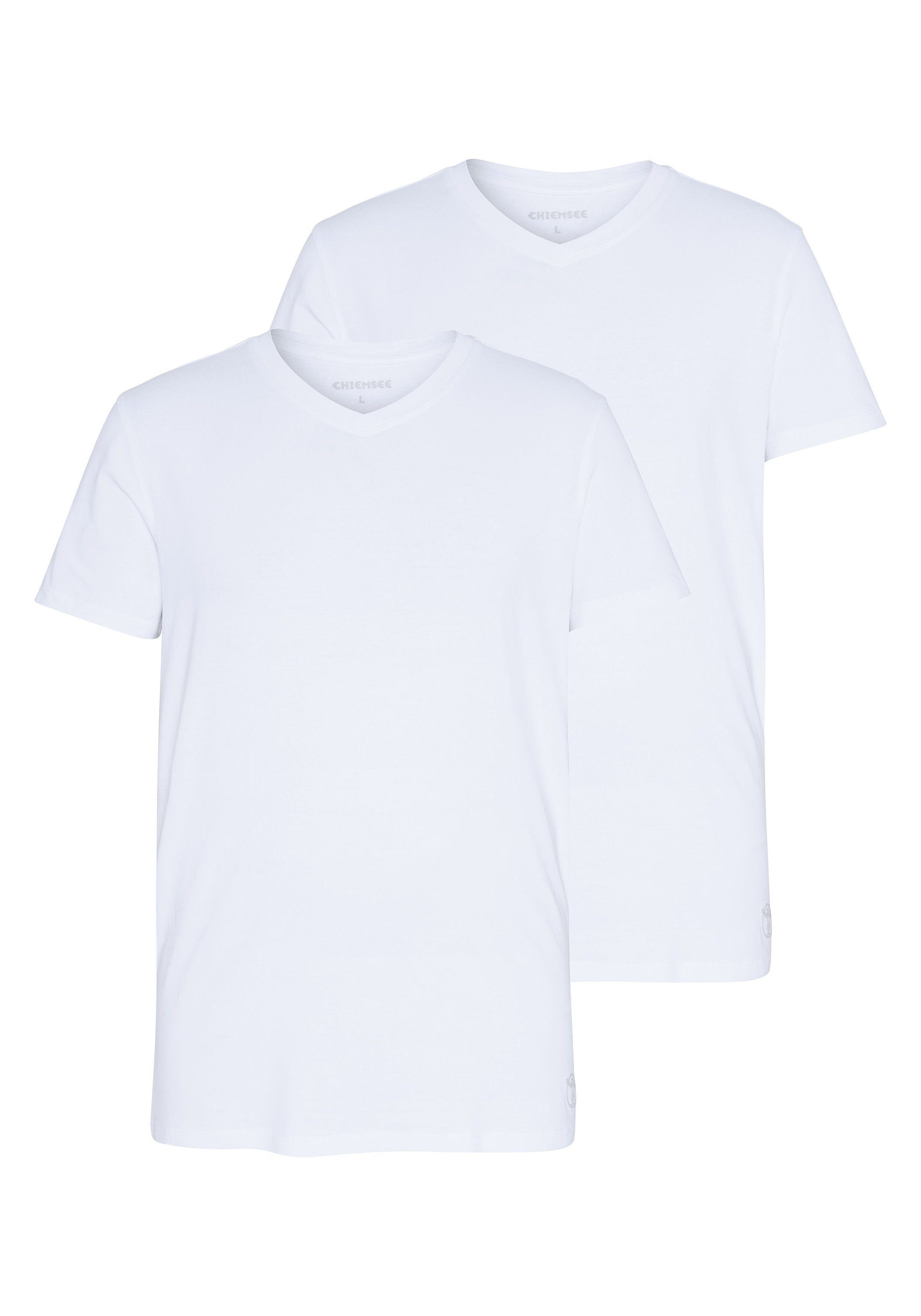 Chiemsee T-Shirt T-Shirt im Doppelpack mit V-Neck 1 11-0601 Bright White