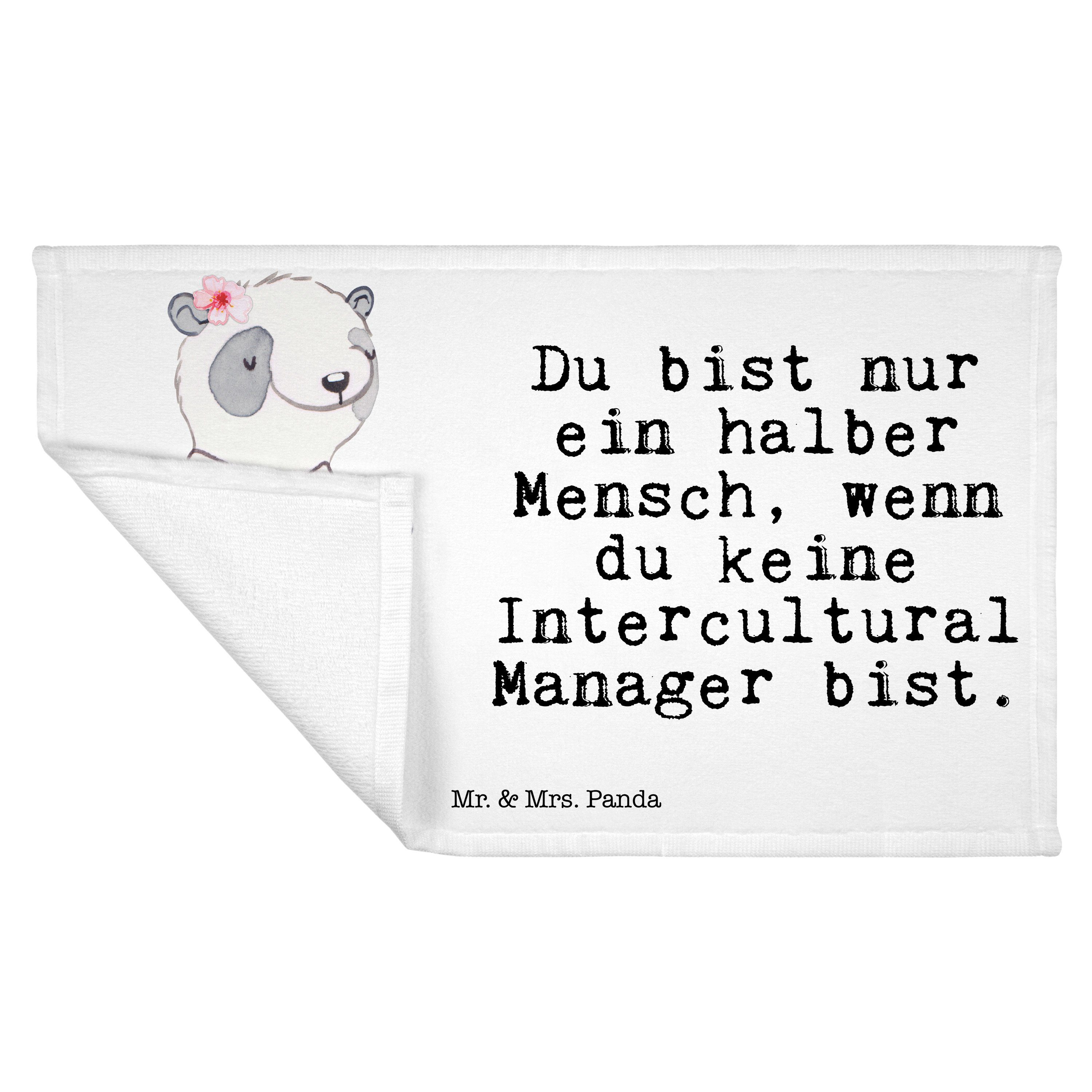 Mr. & - (1-St) Jubiläum, Manager Frottier, mit Intercultural Panda Weiß Herz Handtuch Mrs. - Geschenk