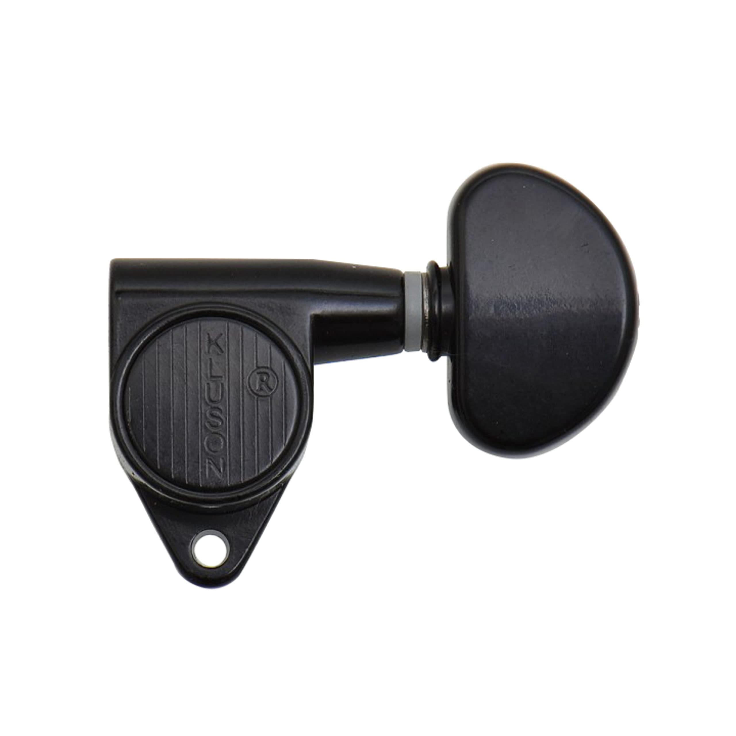 Kluson Gitarrenmechanik-Set, (ersatzteile für Gitarren, Mechaniken), MG33B Round Backs Grover-Style 3+3 Black - Gitarren Mechanik