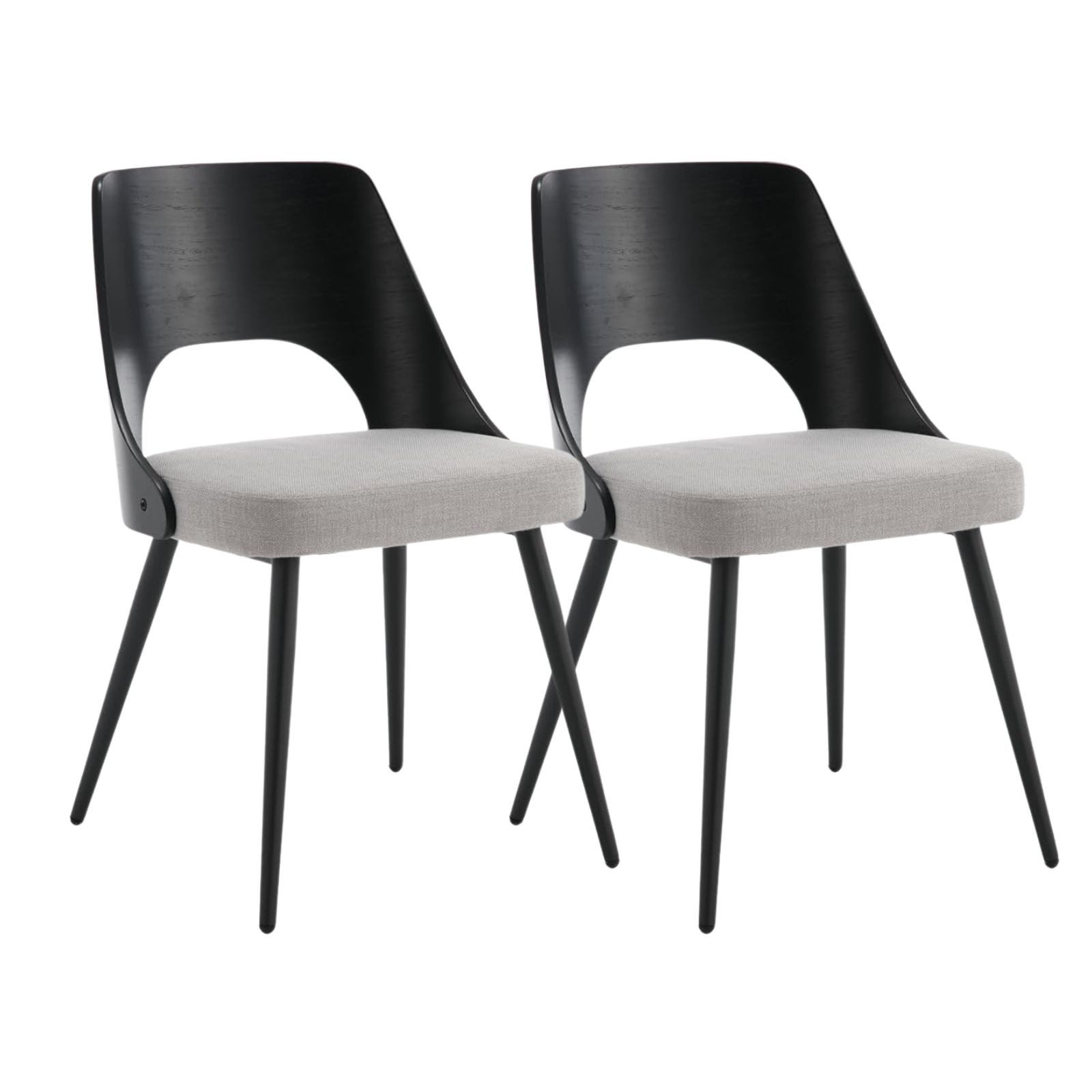 WAHSON OFFICE CHAIRS Esszimmerstuhl 2er Set Küchenstühle mit Massivholz, modernes Design für Esszimmer