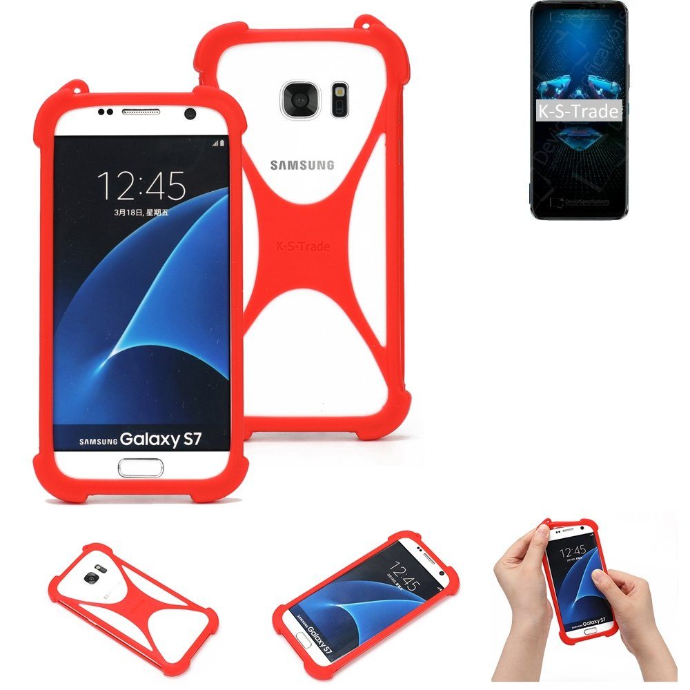 K-S-Trade Handyhülle für Asus ROG Phone 5 Pro, Handy-Hülle Schutz-Hülle Bumper Silikon Schutz Hülle Cover Case