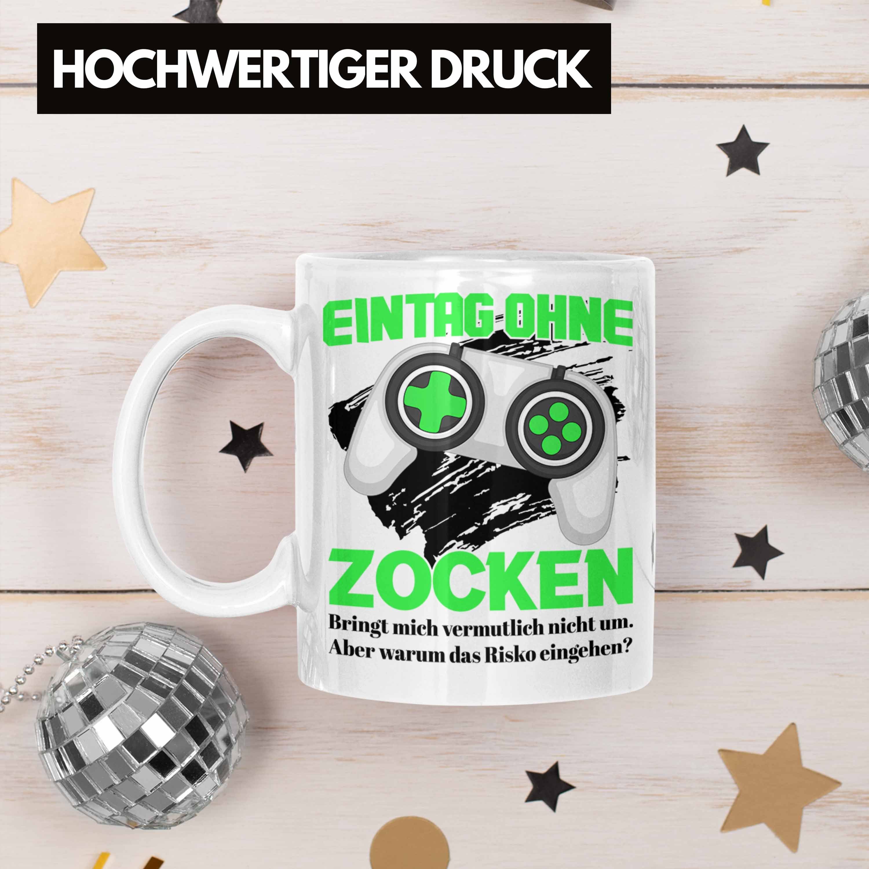 Spruch Gaming Zocken Ohne Trendation Geschenk Weiss Tag Ein Tasse Tasse Gamer