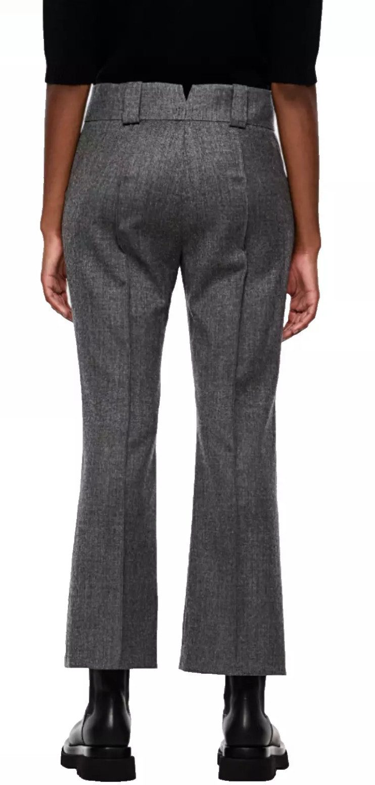 FENDI Anzughose Tailored Cropped Wolle Ventilation am Rücken, gebügelte Bügelfalte, Gürtel-Schlaufen