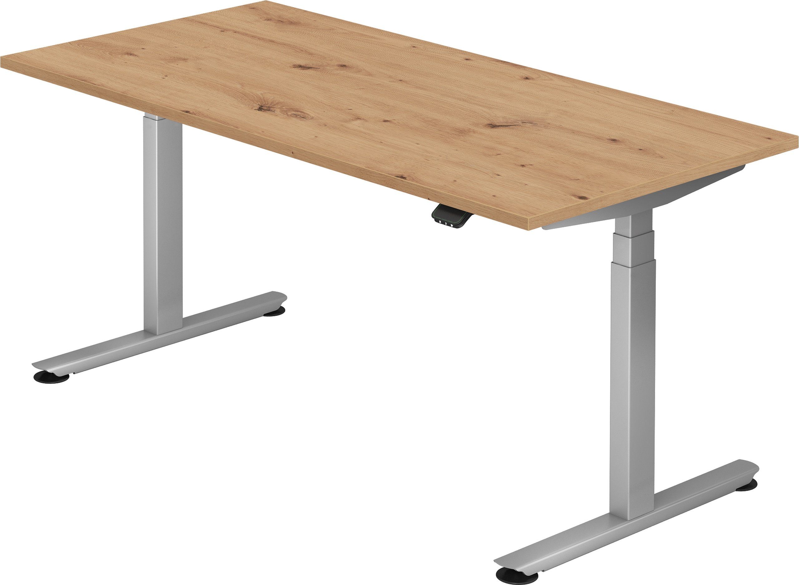 bümö Schreibtisch Schreibtisch elektrisch Bluetooth & App XDLB, Rechteck: 160 x 80 cm - Dekor: Asteiche