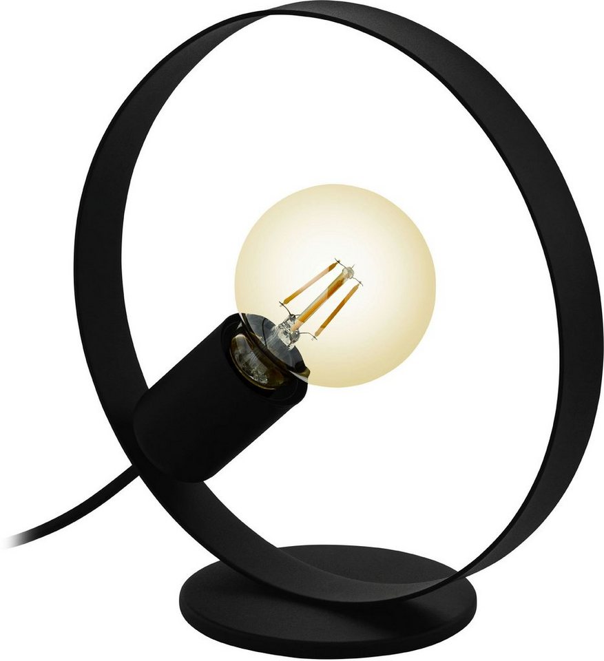 EGLO Tischleuchte FRIJOLAS, Leuchtmittel wechselbar, ohne Leuchtmittel,  Tischleuchte industrial, Nachttischlampe Wohnzimmerlampe, E27 Fassung