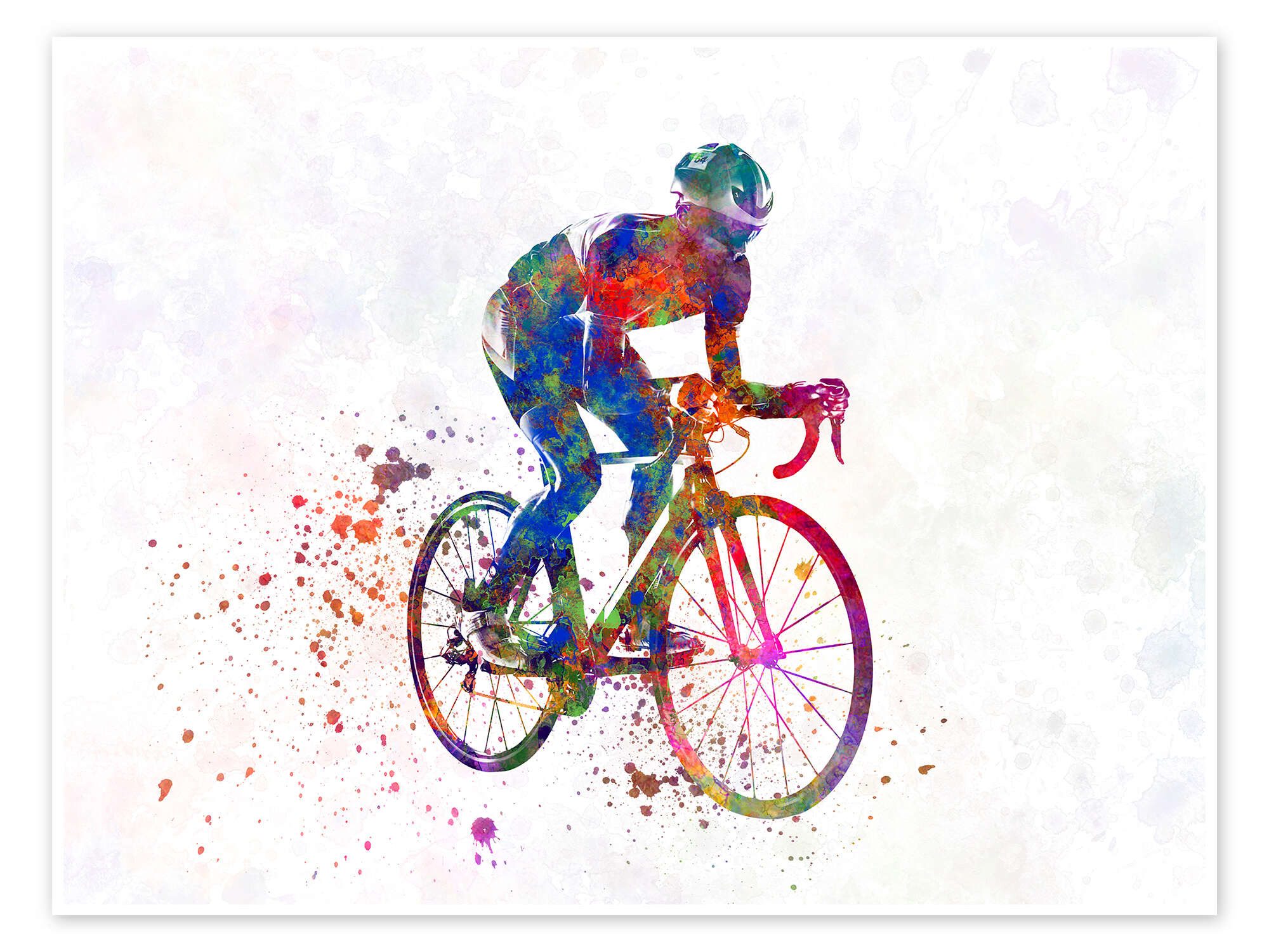 Posterlounge Poster nobelart, Radrennfahrer I, Malerei günstig online kaufen