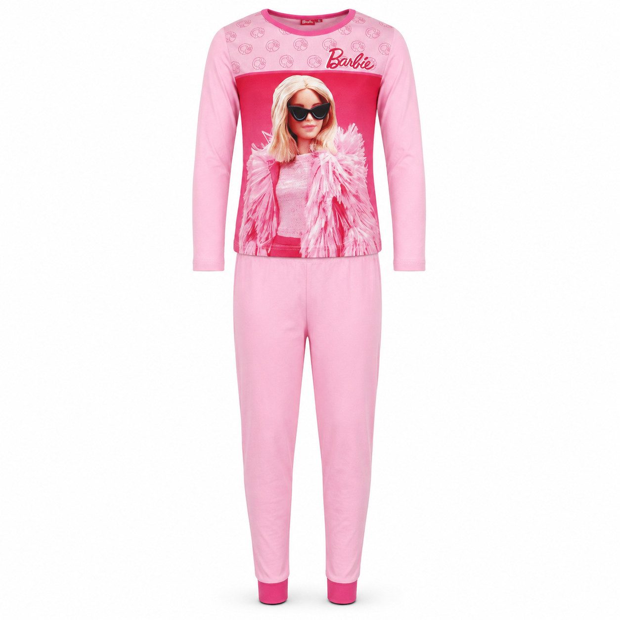 Barbie Schlafanzug Barbie Kinder Mädchen Pyjama Shirt Hose Gr. 98 bis 128, Baumwolle