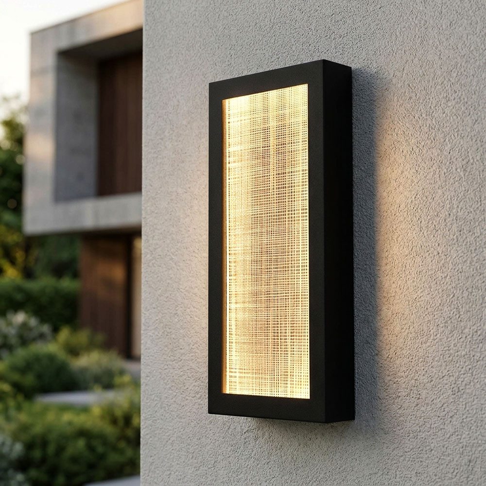 V-TAC LED Außen-Wandleuchte, LED-Leuchtmittel fest verbaut, Warmweiß, LED Wandlampe Außen Wandleuchte Balkonlampe schwarz H 40 cm