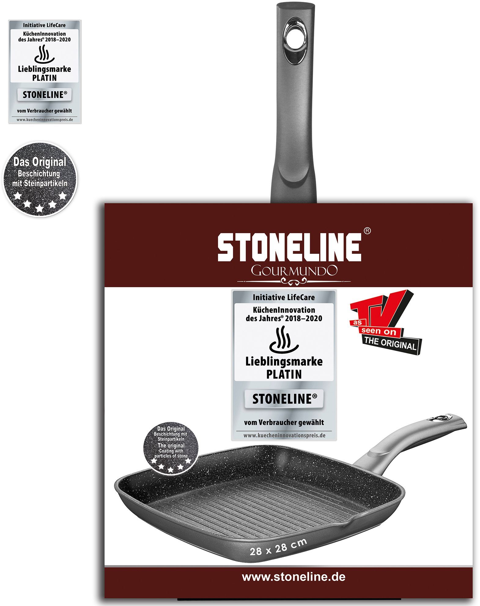 STONELINE Aluminium (1-tlg), Induktion Grillpfanne,