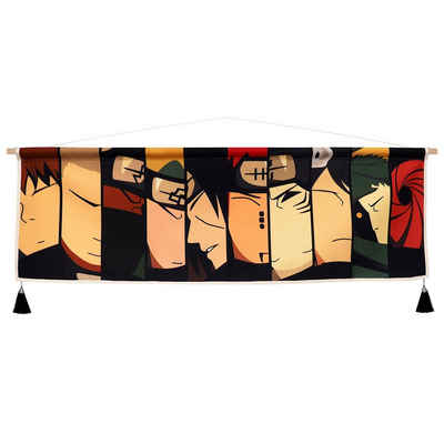 GalaxyCat Poster Anime Rollbild mit Akatsuki Clan, Naruto Shippuden Kakemono, Akatsuk, Motiv: Die zehn Akatsuki Mitglieder, Akatsuki Rollbild / Kakemono