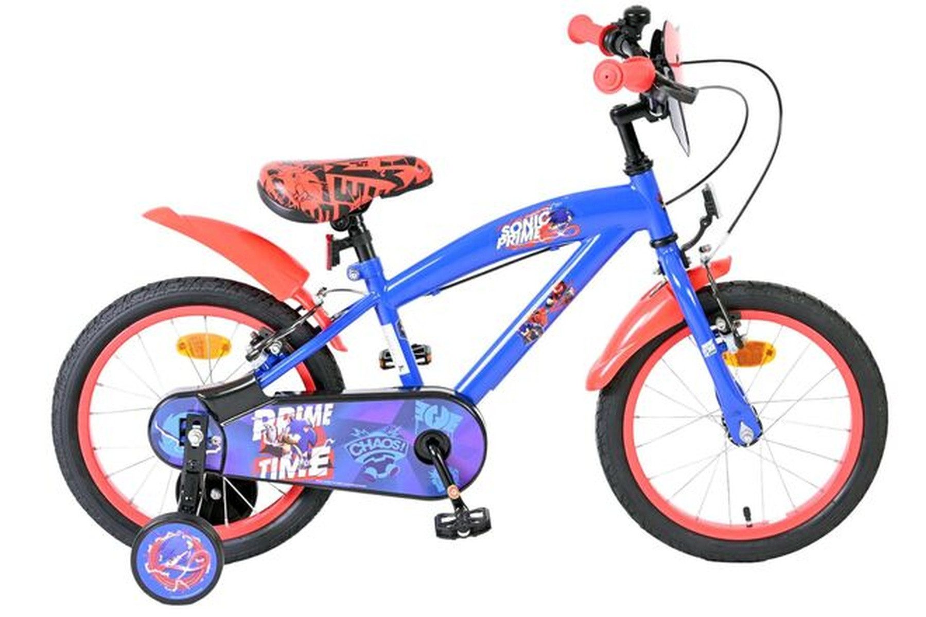 Kinderfahrrad Sonic 16 Zoll Jungen Blau – Zwei Handbremsen, abnehmbare Stützräder