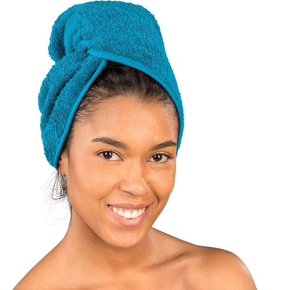 Lanudo Turban-Handtuch Lanudo® Haar Turban Handtuch Unisex versch. Farben Türkis