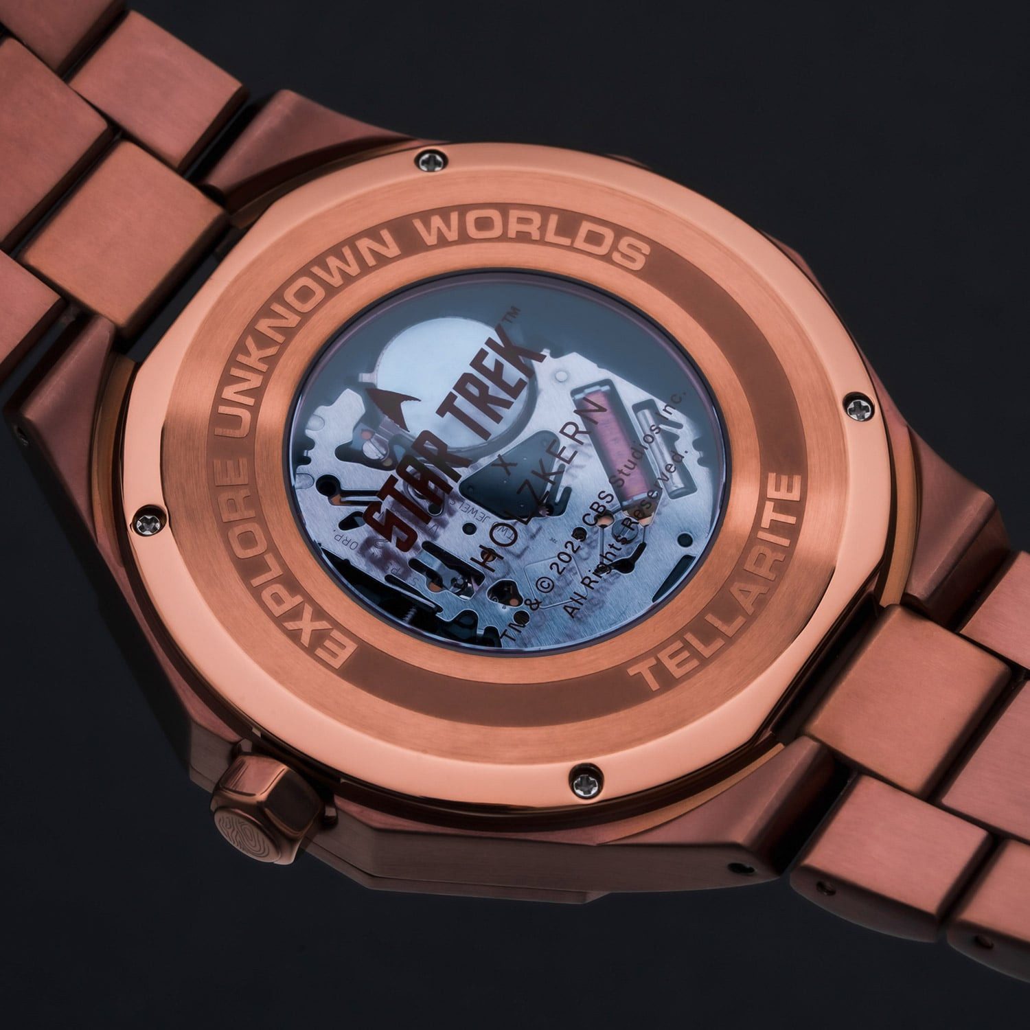 Holzkern Solaruhr 9010631023669, Herrenuhr Solar Star Trek™ Tellarite Marmor/Violett
