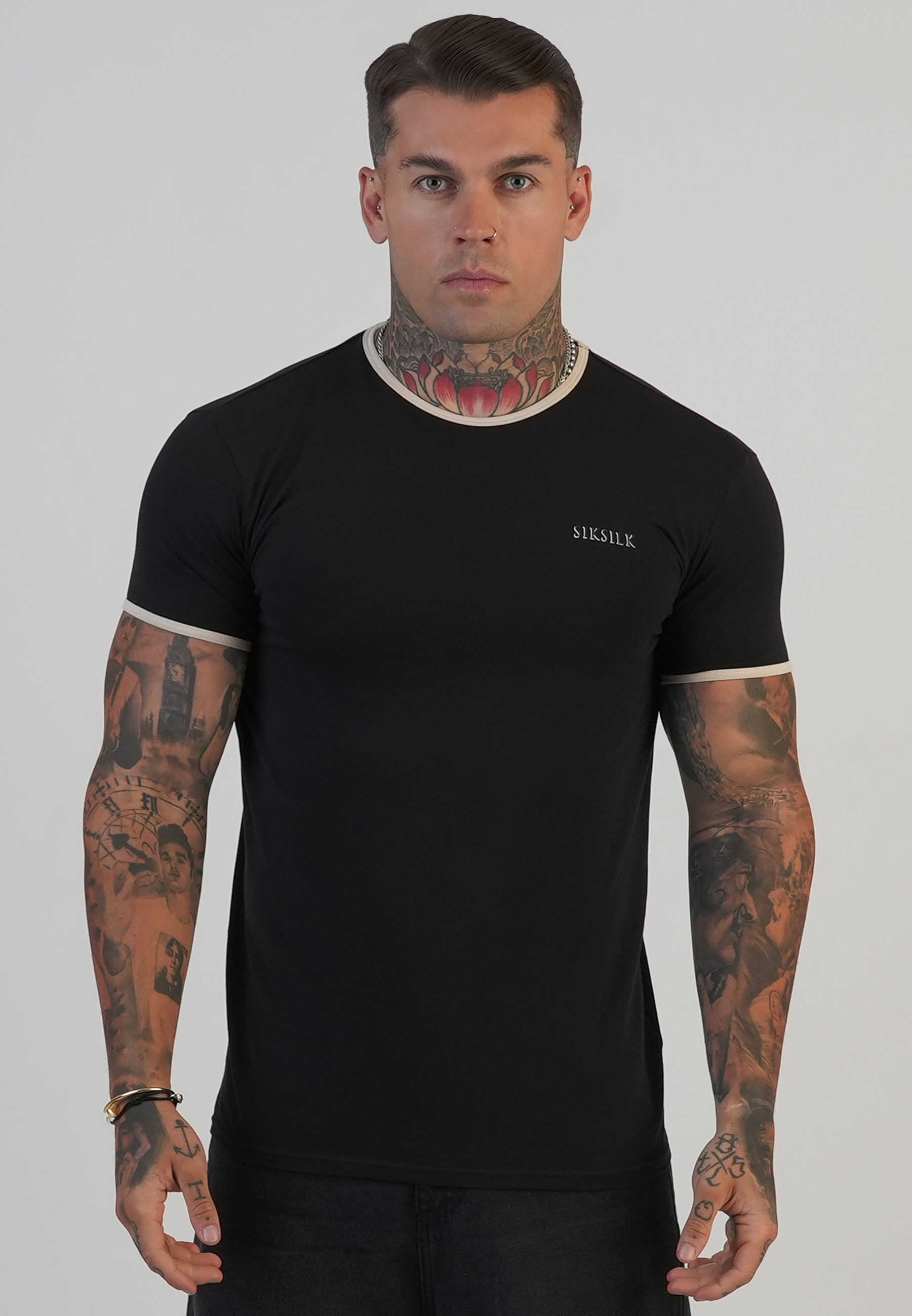 Siksilk T-Shirt SikSilk Herren Ringer T-Shirt