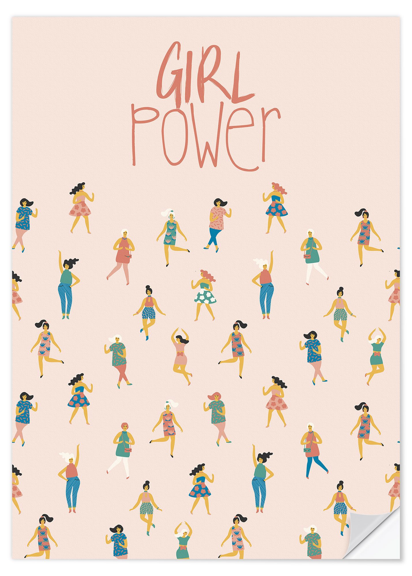 Posterlounge Wandfolie Editors Choice, Girl Power, Jugendzimmer Illustration