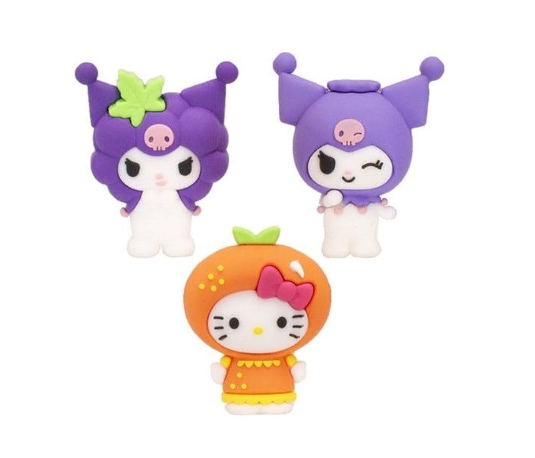 SANRIO Spielfigur Hello Kitty and Friends Tutty Frutty Sammelfigur in Kapsel, 1 zufällig, (Spar-Set, 1-tlg), Zufällige Gummifigur in Kapsel, Motiv nicht wählbar