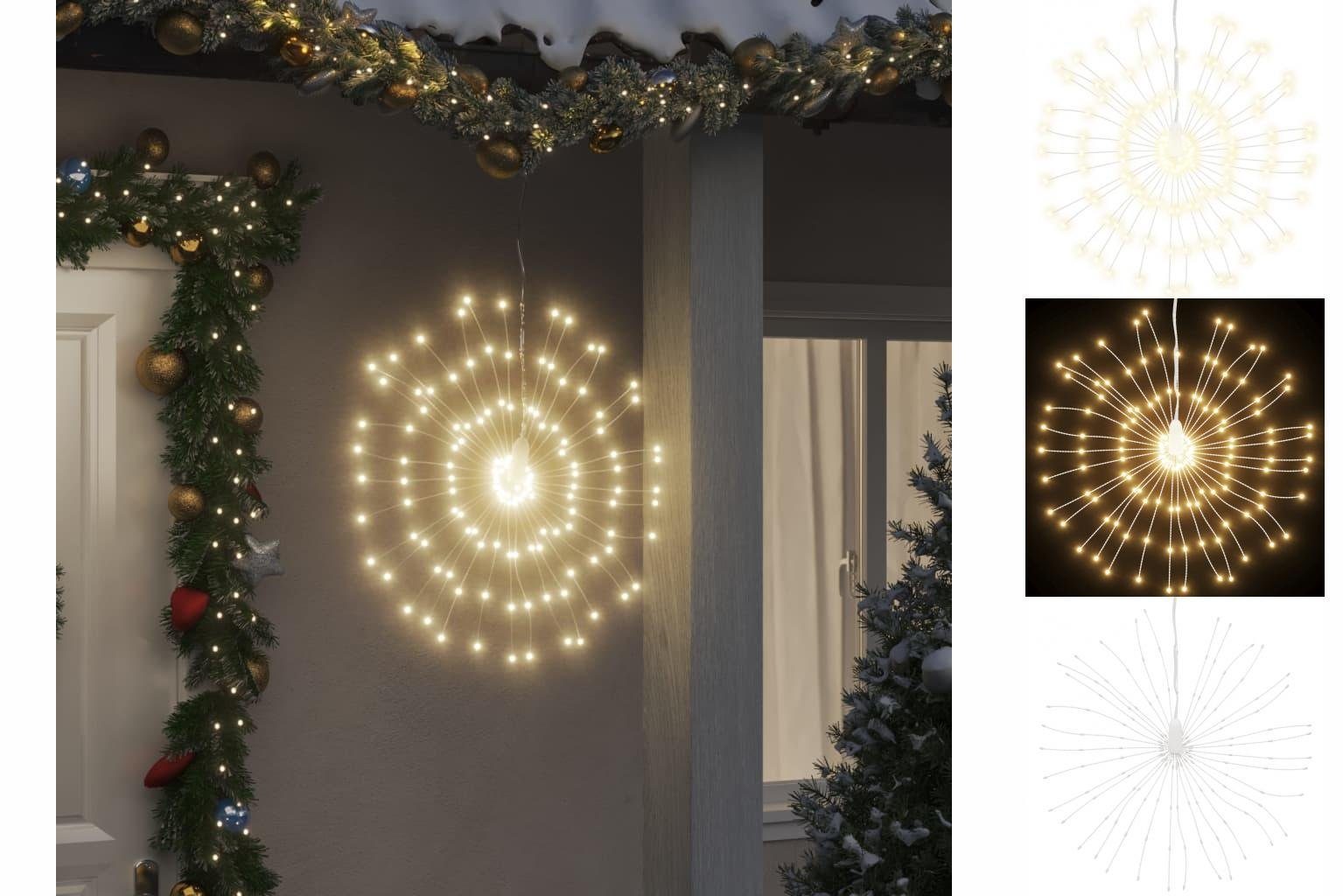 vidaXL Dekolicht Weihnachtsbeleuchtung Feuerwerk 140 LEDs Warmweiß 17