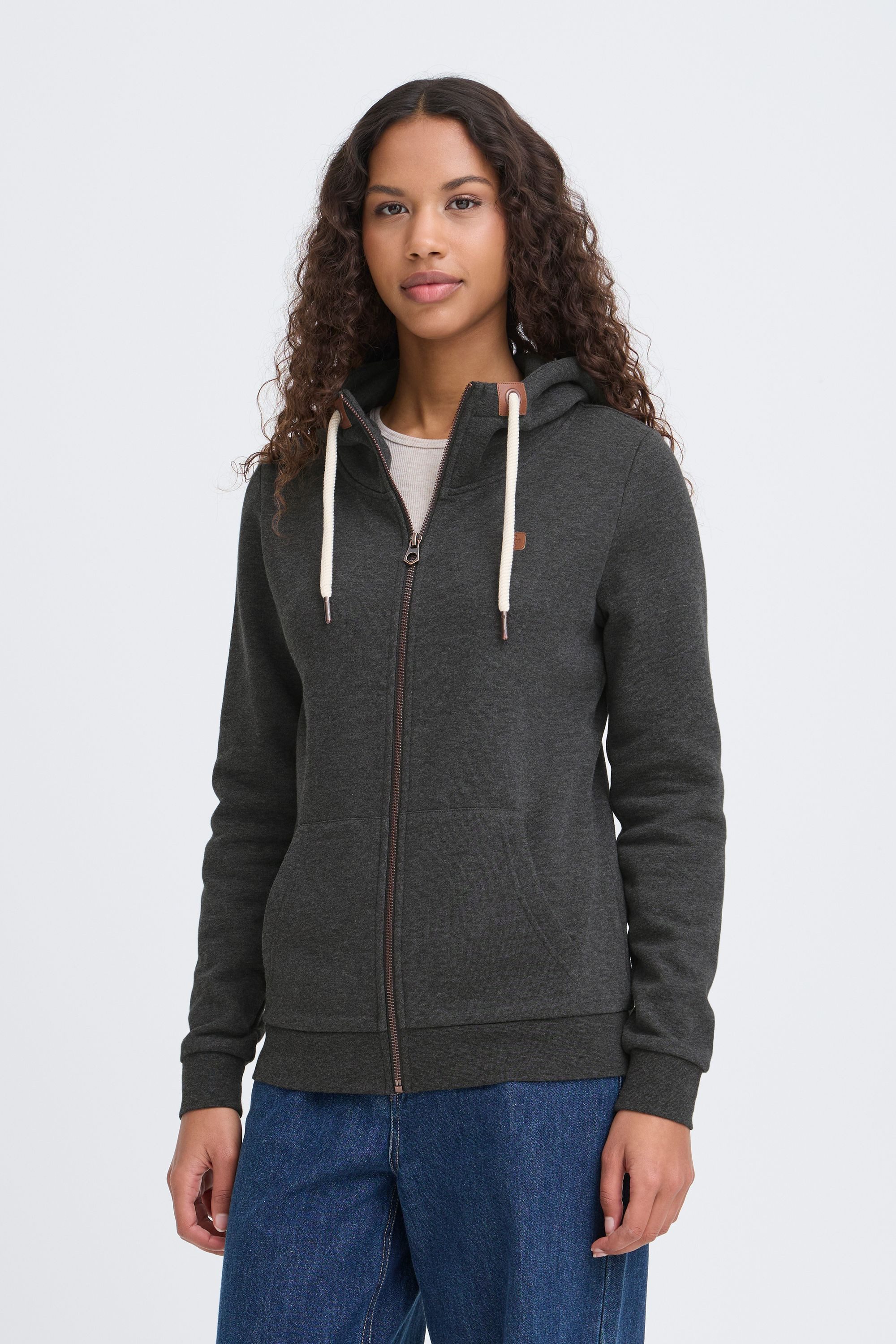 OXMO Kapuzensweatjacke OXVicky Gemütliche Sweatjacke