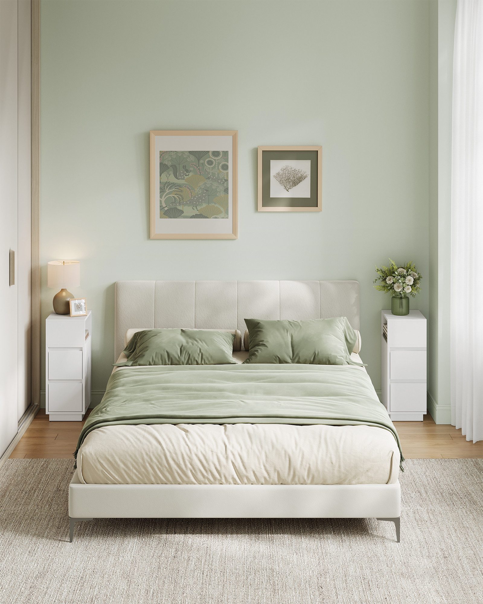 VASAGLE Nachttisch (2-St), 1er Set/2er Set, schmal, Beistelltisch mit 2 Sch günstig online kaufen