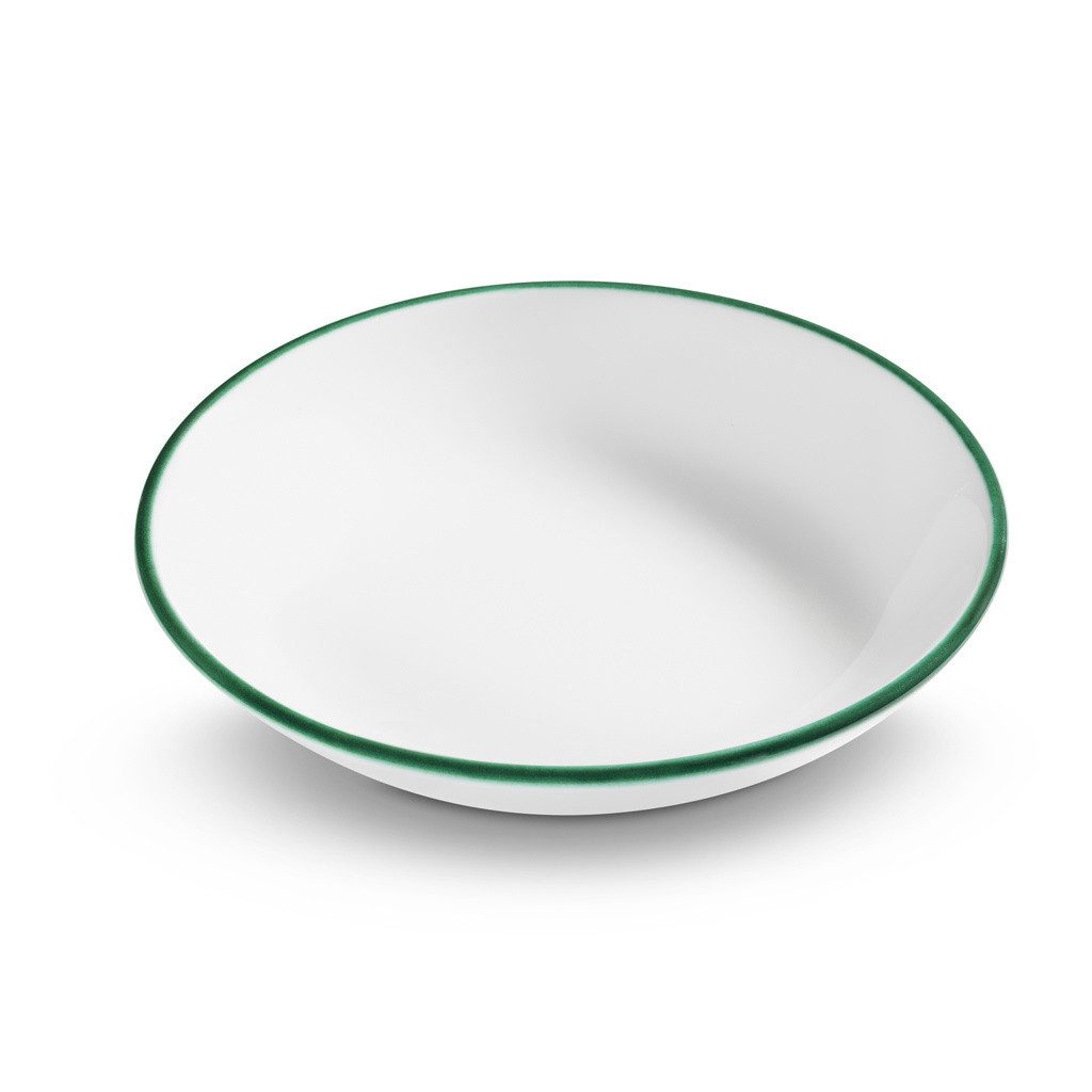 Gmundner Keramik Ersatzscherkopf Gmundner Keramik Grüner Rand Suppenteller Cup (20cm)