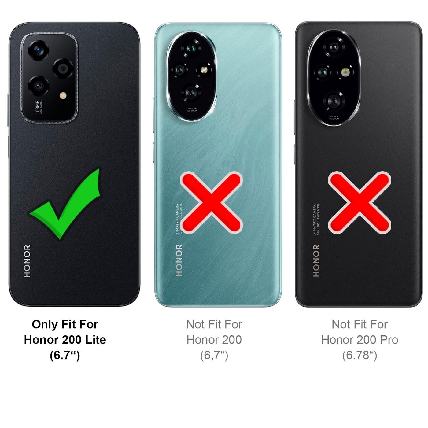 CoolGadget Handyhülle Denim Schutzhülle Flip Case für Honor 200 Lite 6,7 Zoll, Book Cover Handy Tasche Hülle für Honor 200 Lite Klapphülle