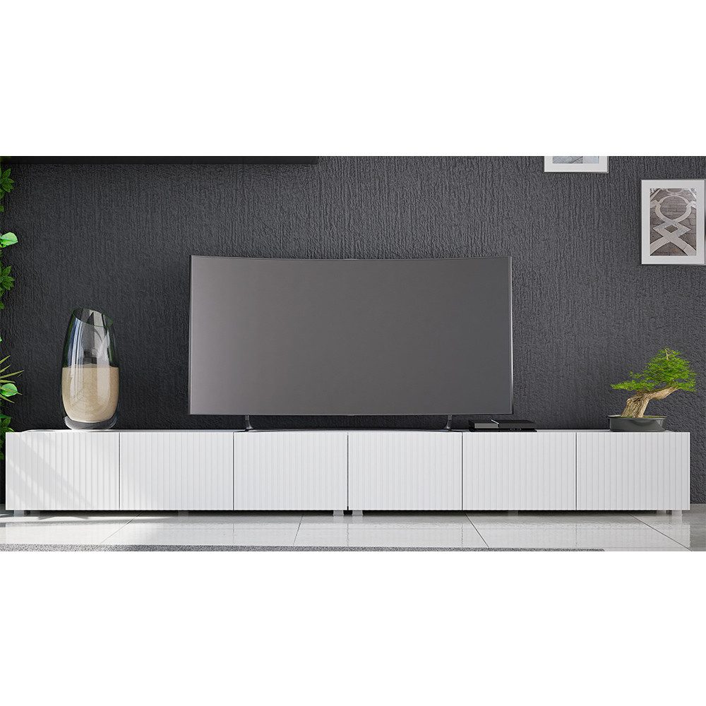 Lomadox Lowboard KEMPTEN-132, in weiß matt, günstig online kaufen