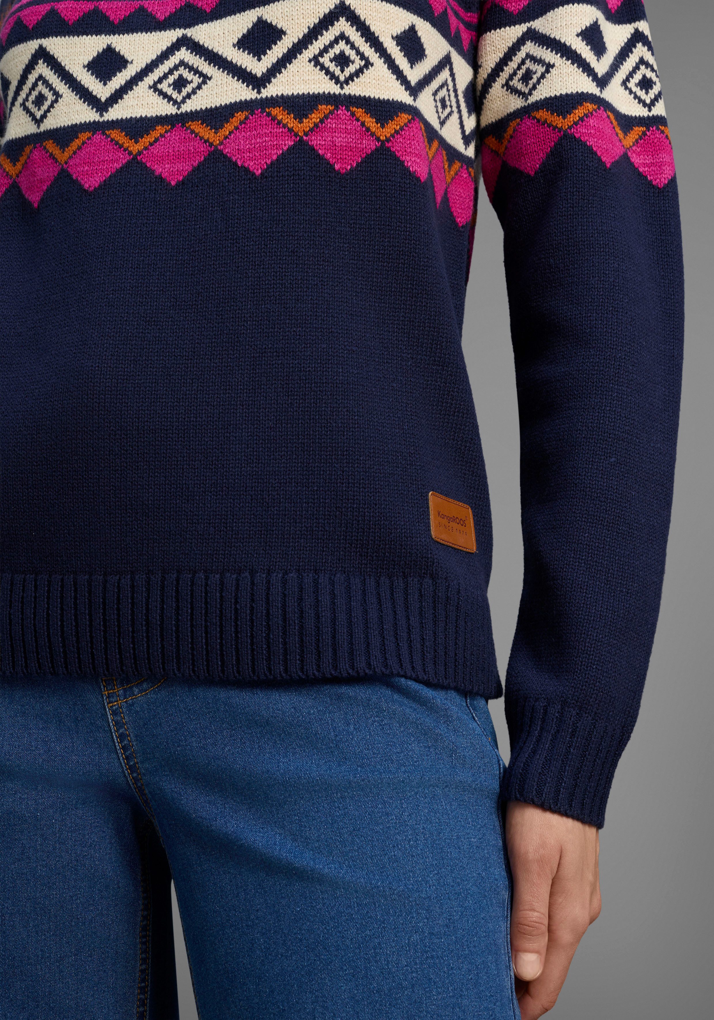 KangaROOS Norwegerpullover hüftbedeckende Länge, figurumspielende Passform. Reduzierter Preis € 40,99. Unverbindliche Preisempfehlung € 49,99, (€ 40,99 pro 1 Stk)