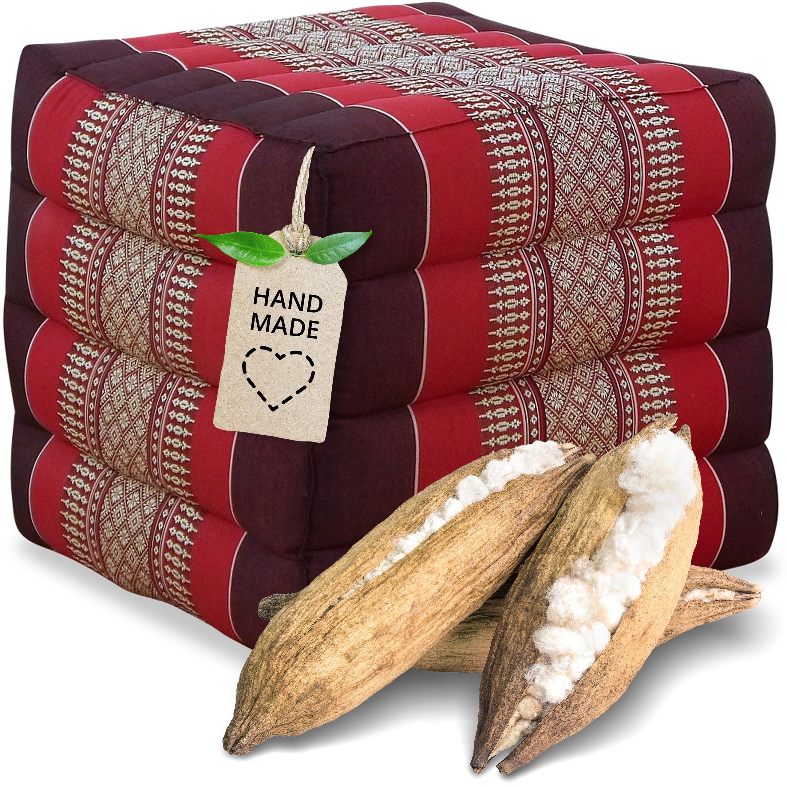 livasia Polsterhocker Würfelkissen, vegan und handgefertigt, günstig online kaufen