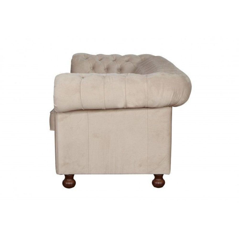 JVmoebel Chesterfield-Sofa Klassiker Sitzer 3 Sofas in Leder Couch Textil Chesterfield Sofort, Europa Made