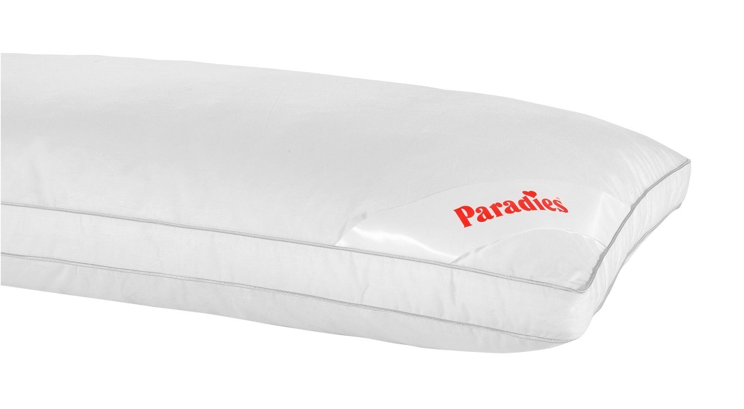 Paradies Kopfkissen SOFTY FEST BIO, 40 x 80 cm, Weiß, Made in Germany, Füllung: Textilfaserkügelchen, Bezug: Bio-Baumwolle, Bauchschläfer, Rückenschläfer, Seitenschläfer, mit Aloe Vera Gewebeveredelung