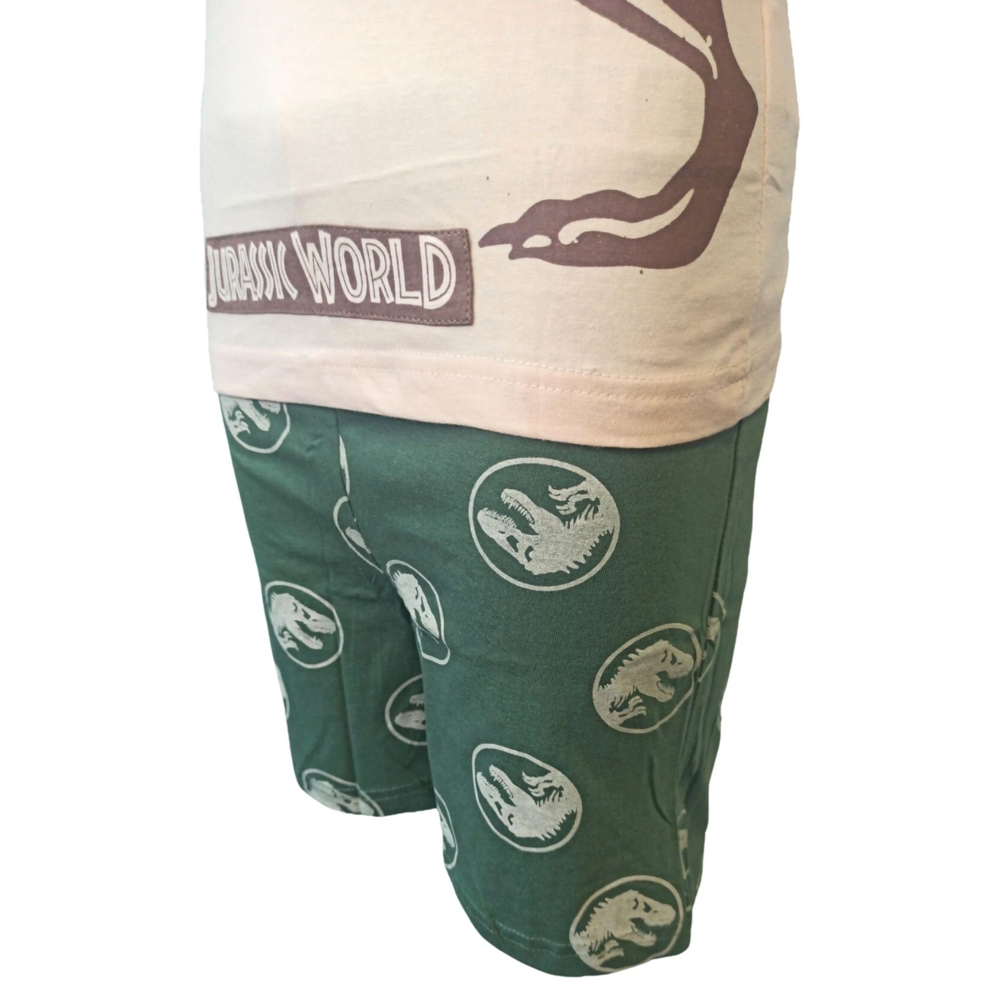 Jurassic World Schlafanzug Dino T-REX Set kurzarm - Shorty Gr. cm tlg) Kinder Pyjama 134-164 (2