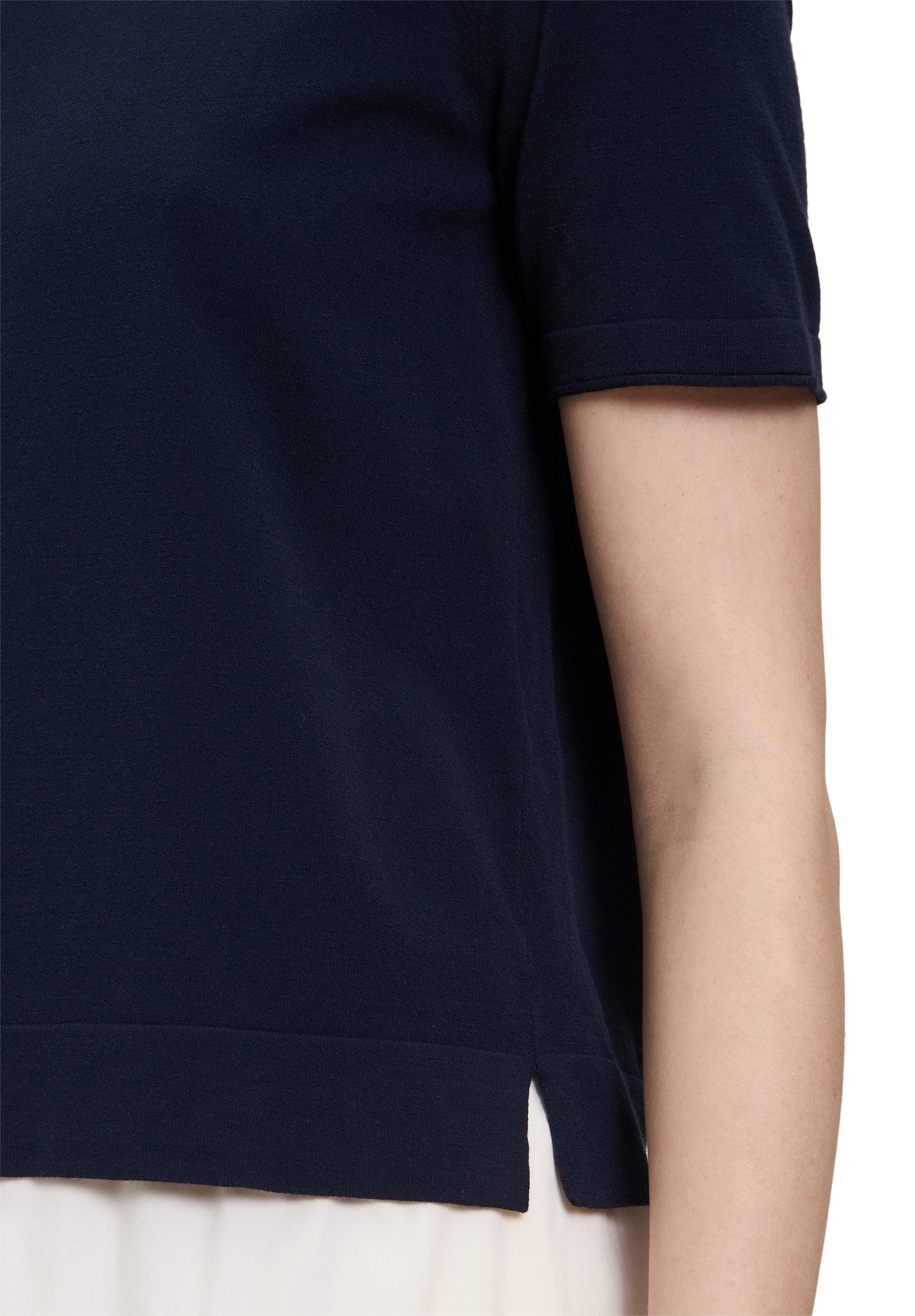 Vera Mont Kurzarmshirt Damen mit Rundhalsausschnitt (1-tlg) Struktur