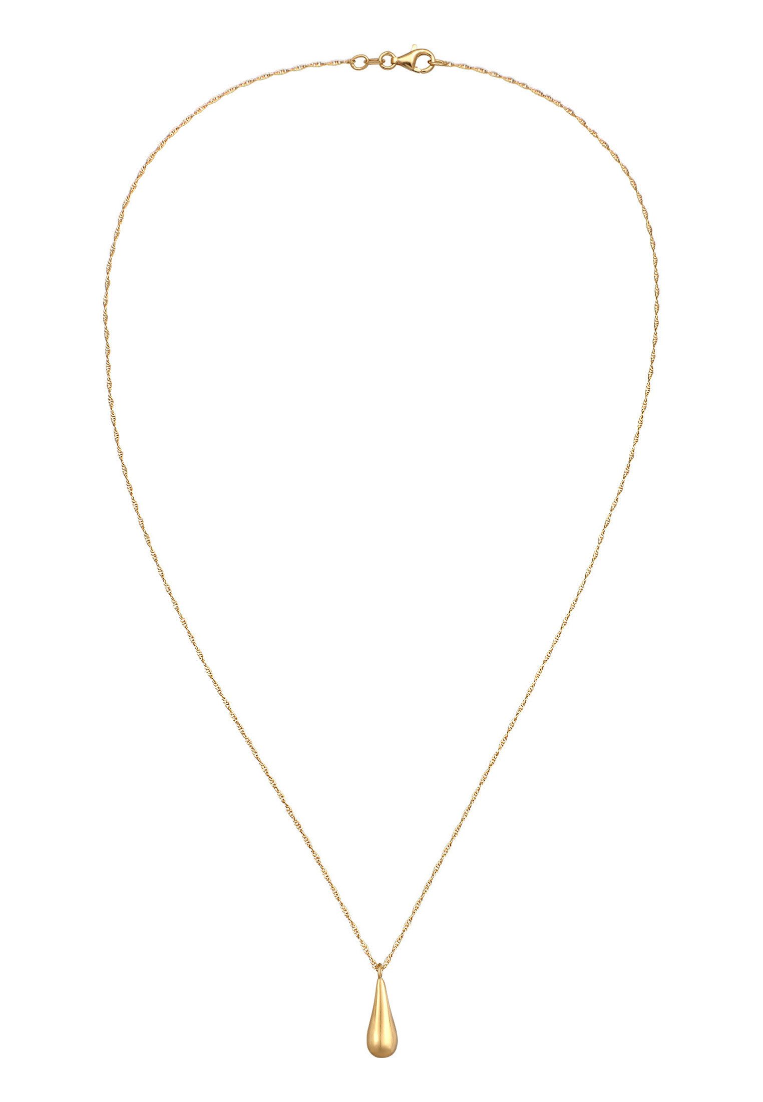 Elli Kette mit Anhänger Twisted mit Tropfen Anhänger 925 Silber, Tropfen günstig online kaufen