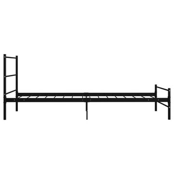 vidaXL Bett Bettgestell Schwarz Metall 90×200 cm