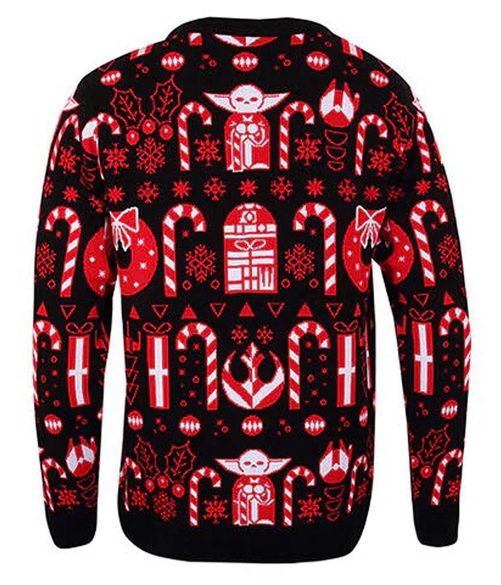 Star Wars Weihnachtspullover Candy Cane Christmas Sweater Yoda R2-D2 Jedi Pulli