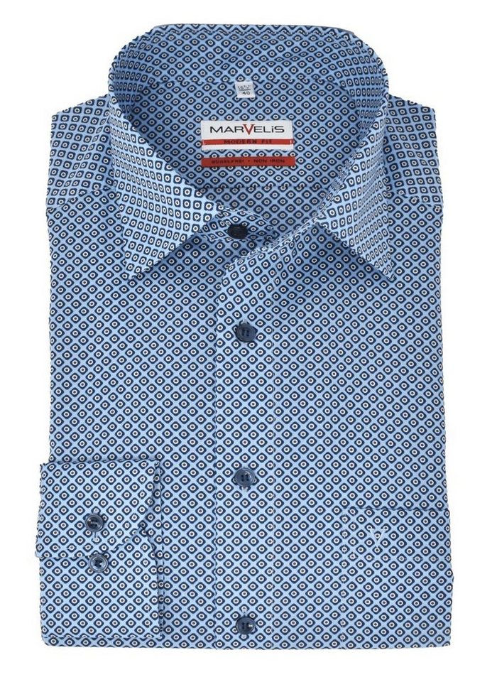 MARVELIS Businesshemd »Hemd Modern Fit Muster Hellblau« online kaufen OTTO MARVELIS Businesshemd »Hemd Modern Fit Muster Hellblau« online kaufen OTTO