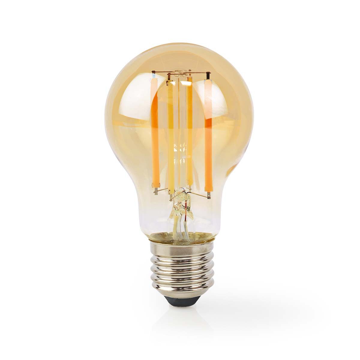 Nedis Smarte LED-Leuchte WIFILRF10A60, Kombinieren Sie moderne Technologie mit einer klassischen dimmbaren Filament-Glühlampe, Warmweiss, WLAN-fähig, dimmbar per App, warmweißes Licht für Gemütlichkeit