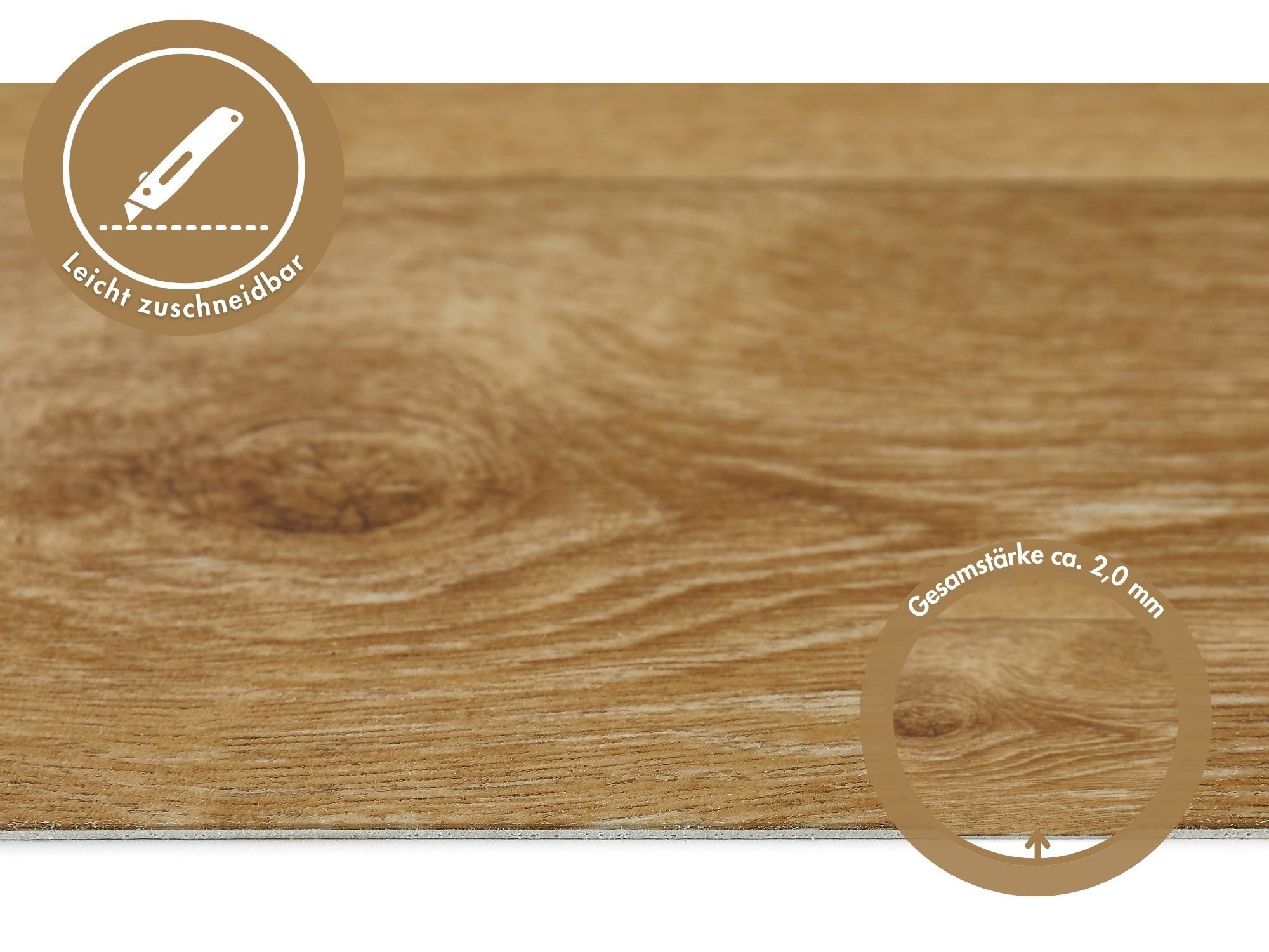 Dielenoptik Eiche Hell