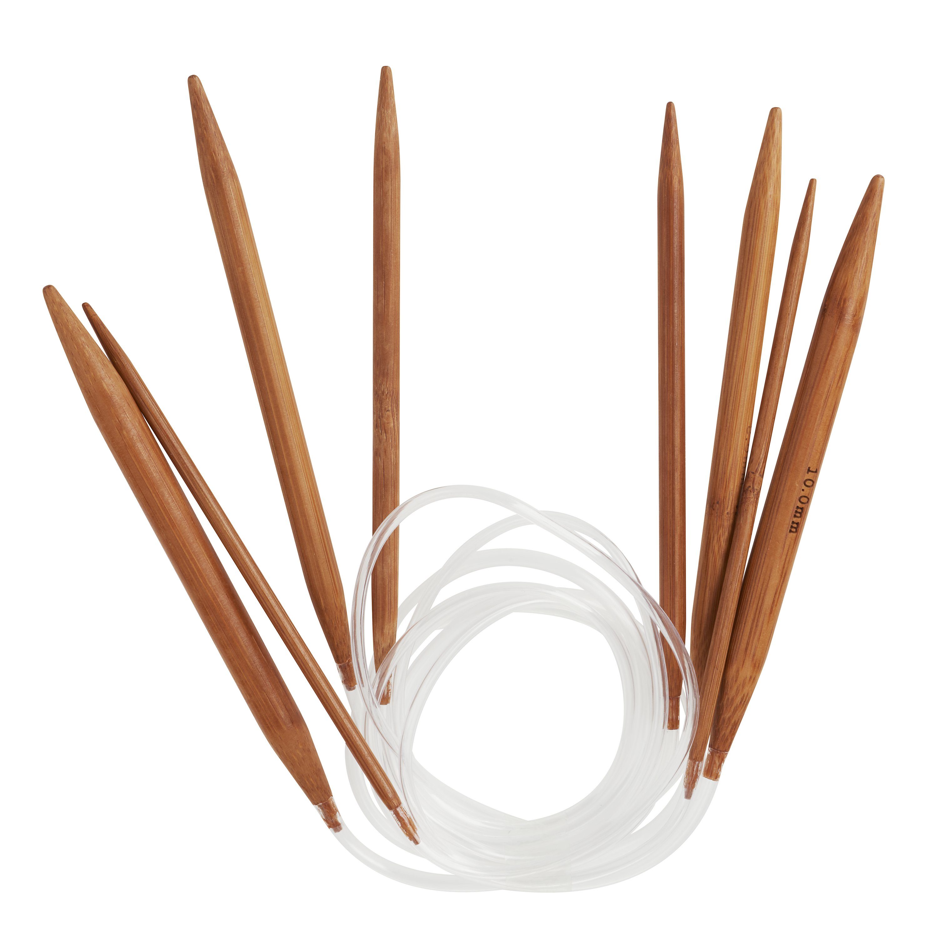 VBS Stricknadeln Rundstricknadel Set Bambus, 4er-Set