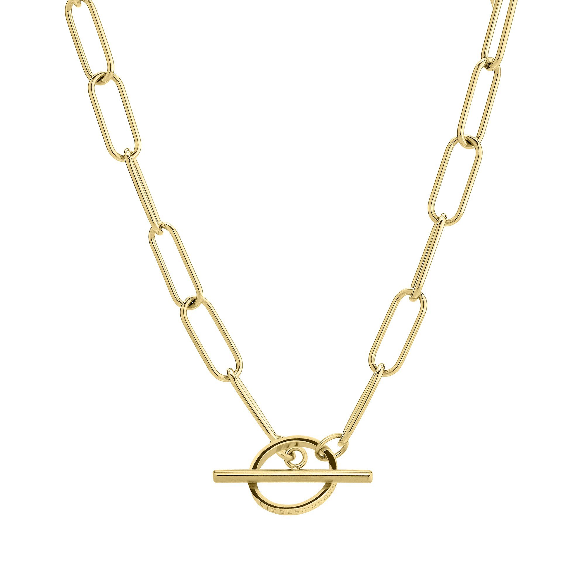 Liebeskind Berlin Kette mit Anhänger The Short T-bar Edelstahl