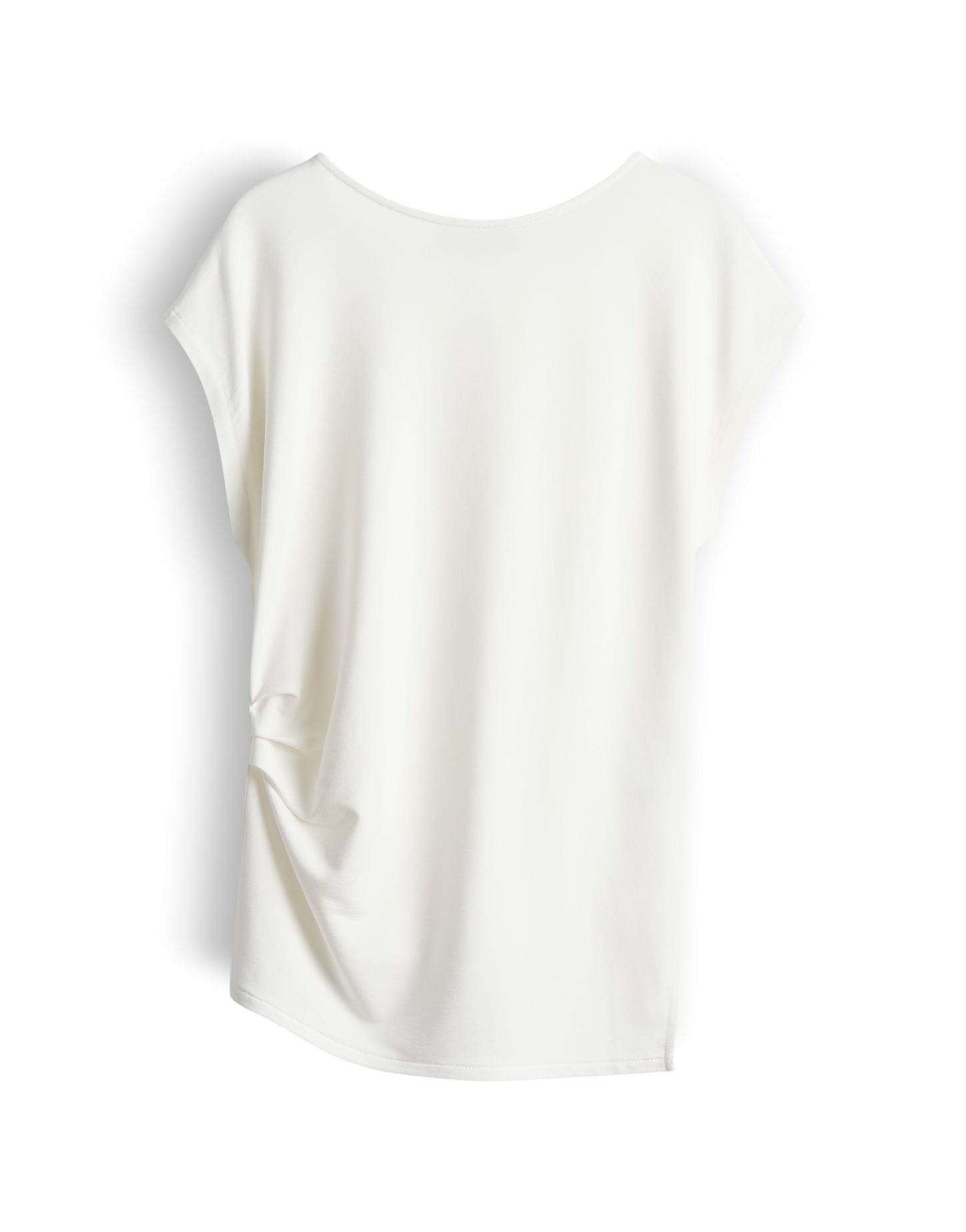 someday Kurzarmshirt Kurana aus ECOVERO™-Jersey Seitliches Faltendetail für schmeichelnde Silhouette