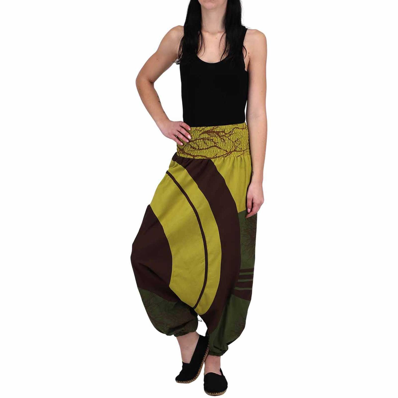 KUNST UND MAGIE Haremshose Goa Haremshose "The Tree" Ibiza Strandhose, Wellnesshose Boho