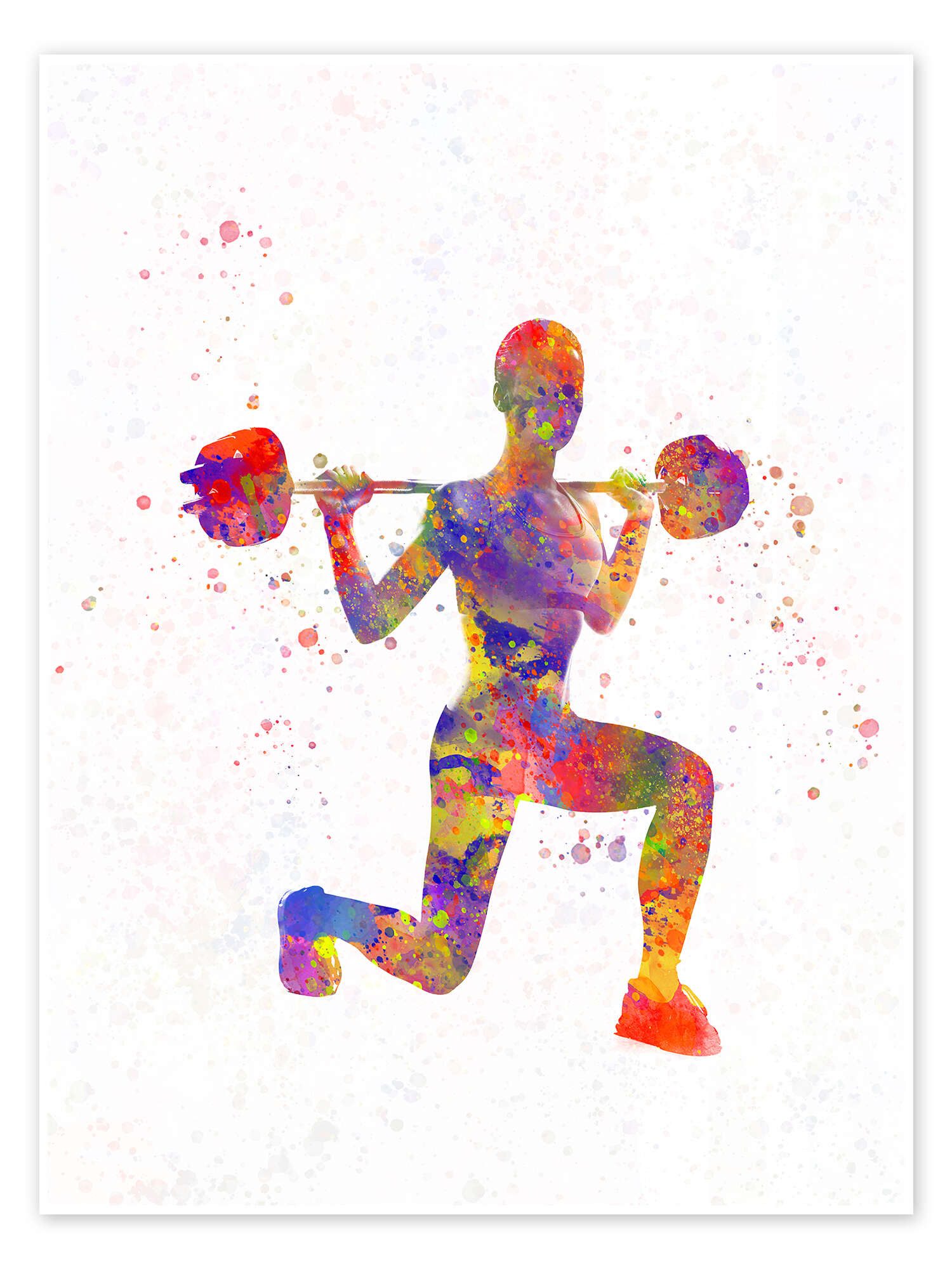 Posterlounge Wandbild Hanteltraining X, nobelart, erhältlich als Poster, Leinwandbild, Wandsticker oder Acrylglasbild