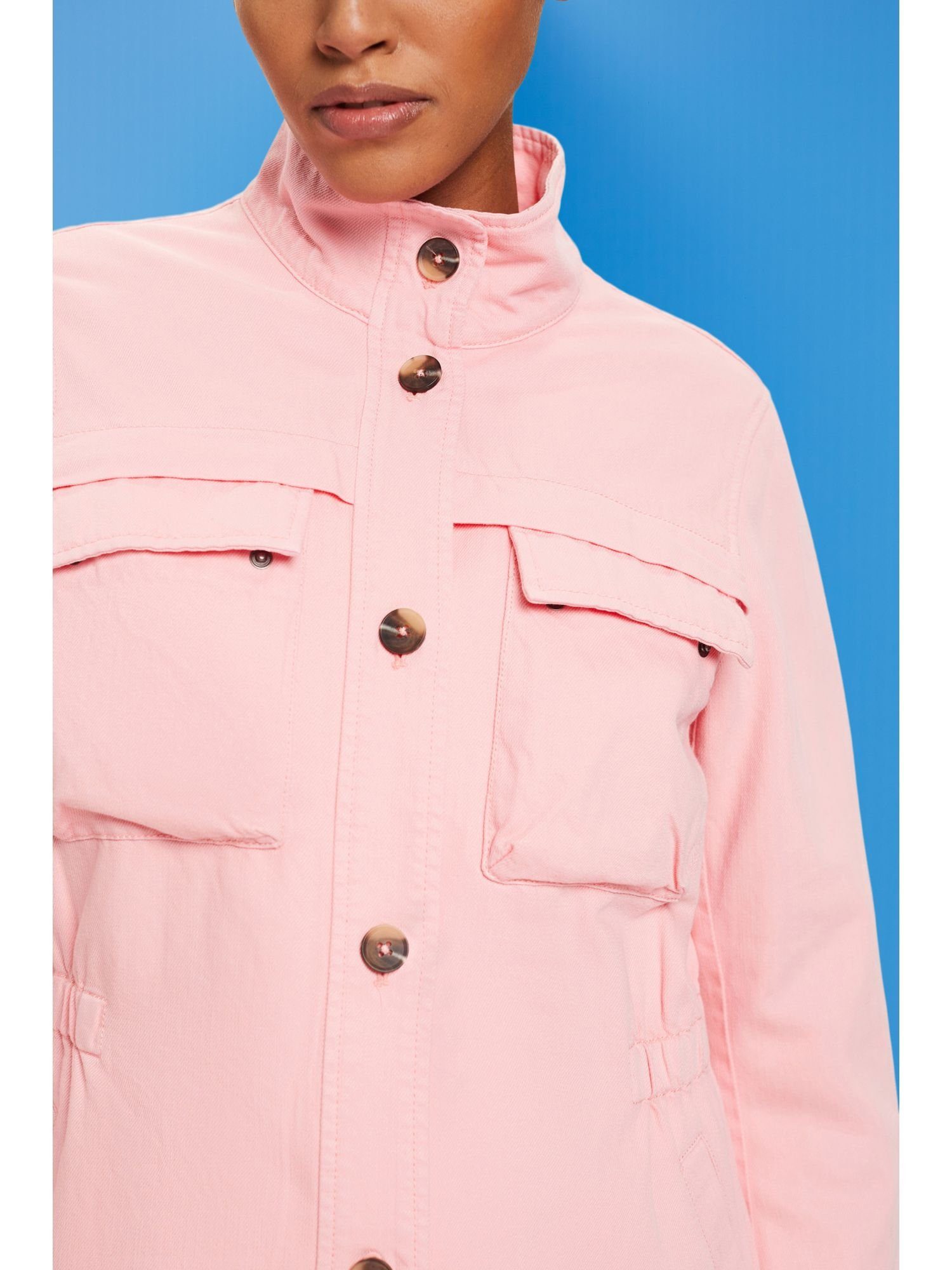 (1-tlg) Taillenbund mit Esprit Utility-Jacke Strickjacke PINK elastischem