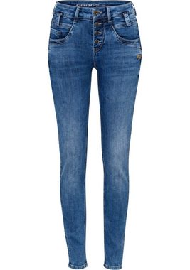 GANG Slim-fit-Jeans 94CARLI mit offener Knopfleiste