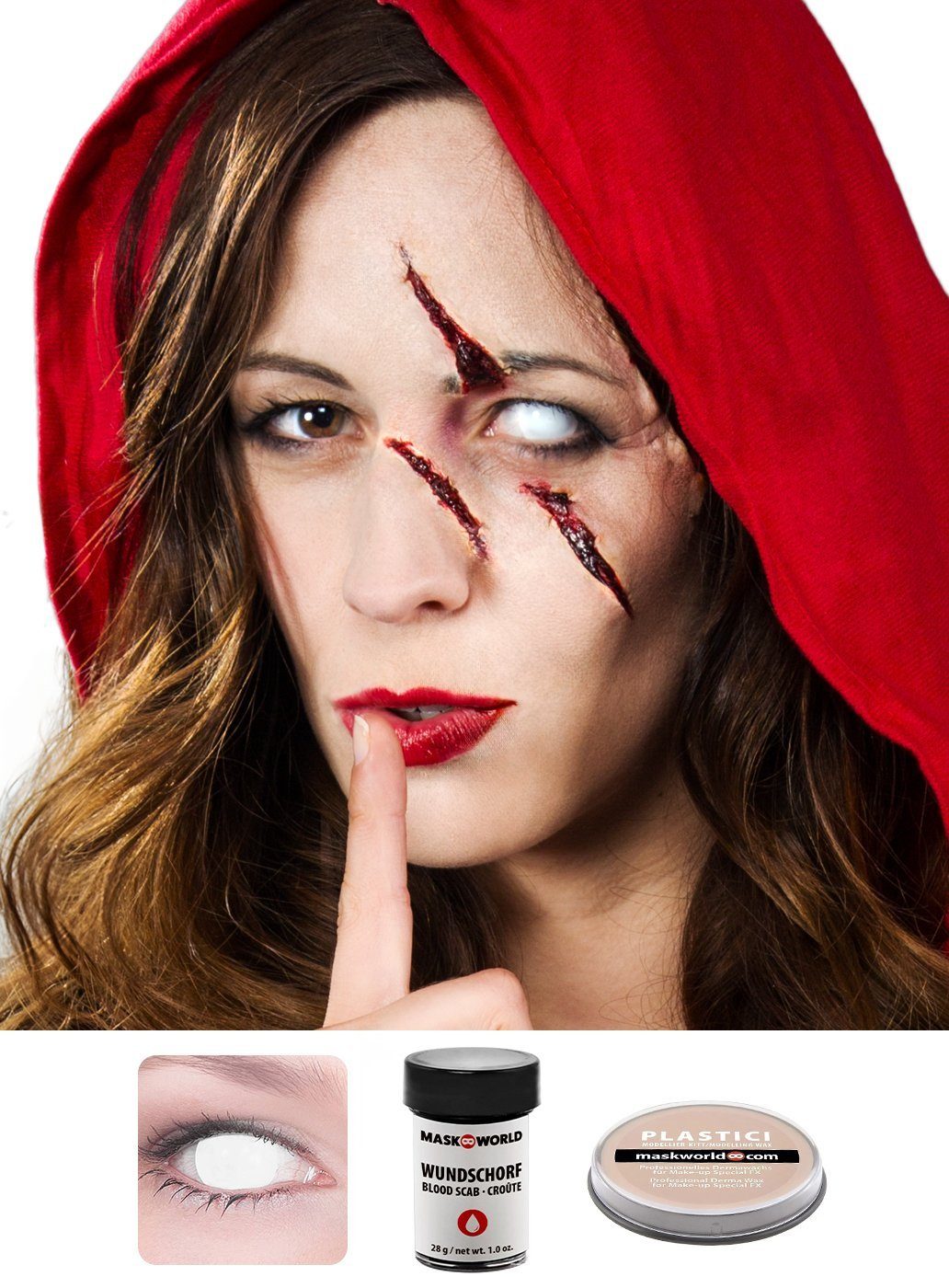 Theaterschminke Make-up Set Horror Wunde